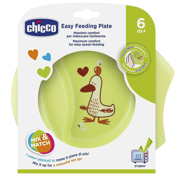 Тарелка Chicco Easy Feeding Bowl с 6месяцев Зеленый