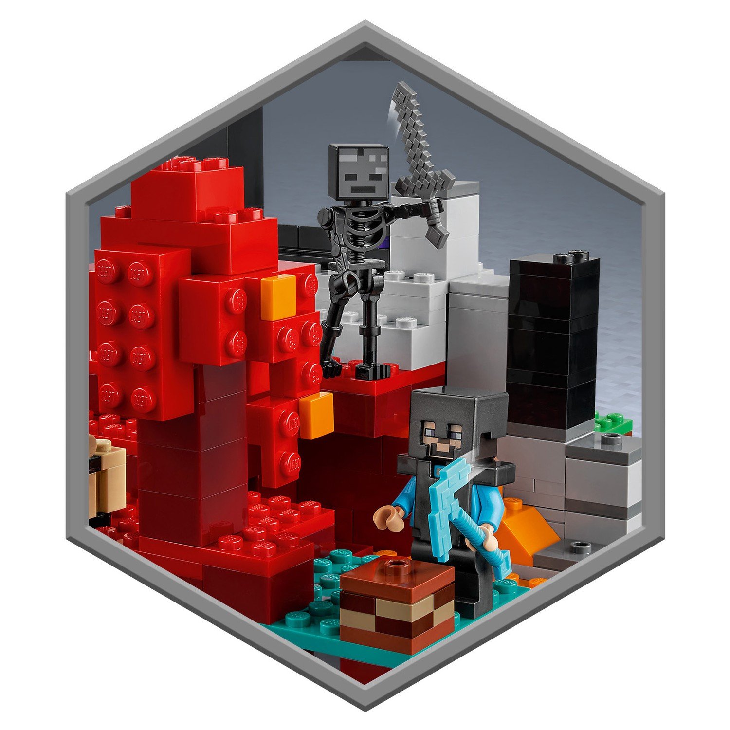 Конструктор LEGO Minecraft Разрушенный портал 21172