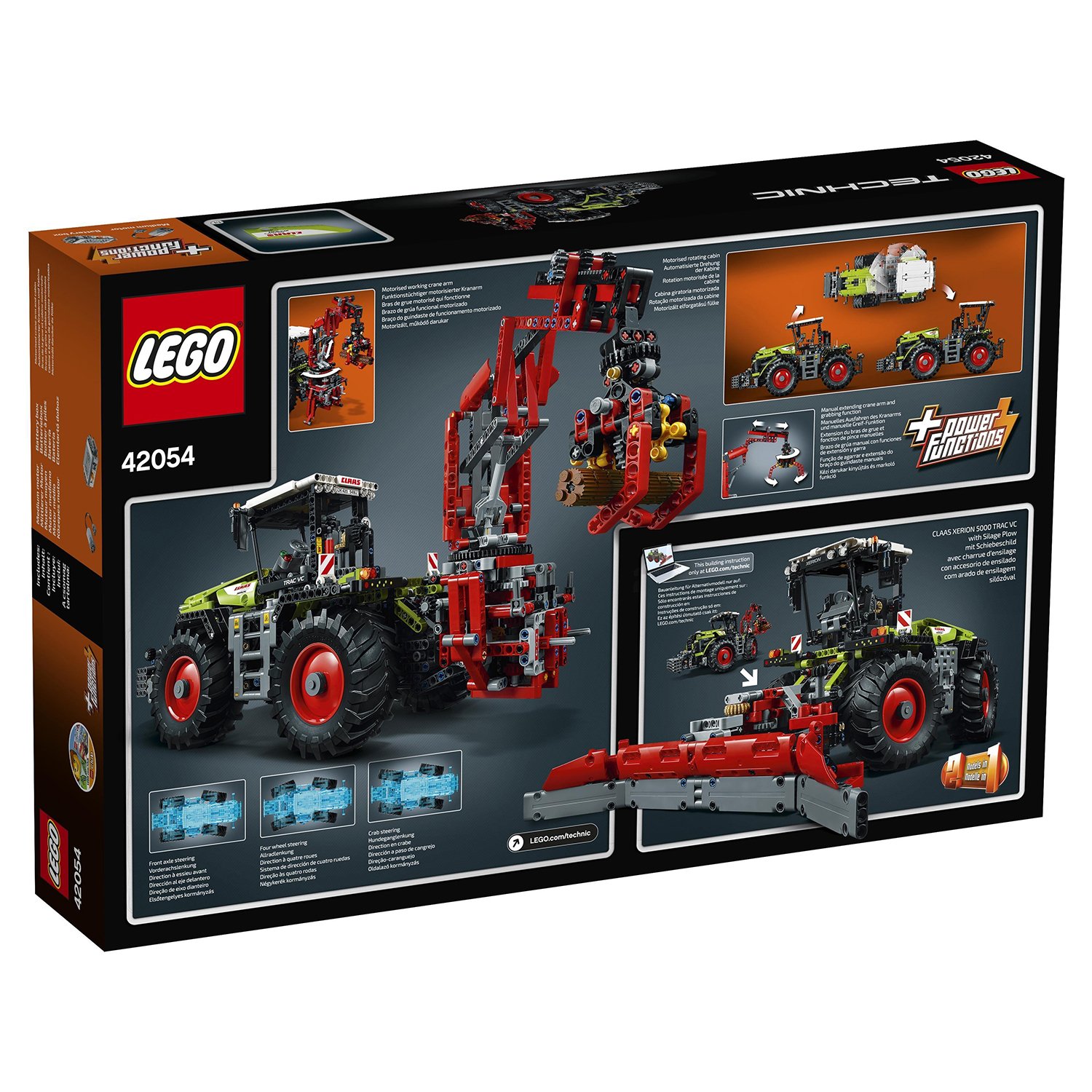 Электромеханический конструктор LEGO Technic 42054 Мощный трактор Claas Xerion 5000
