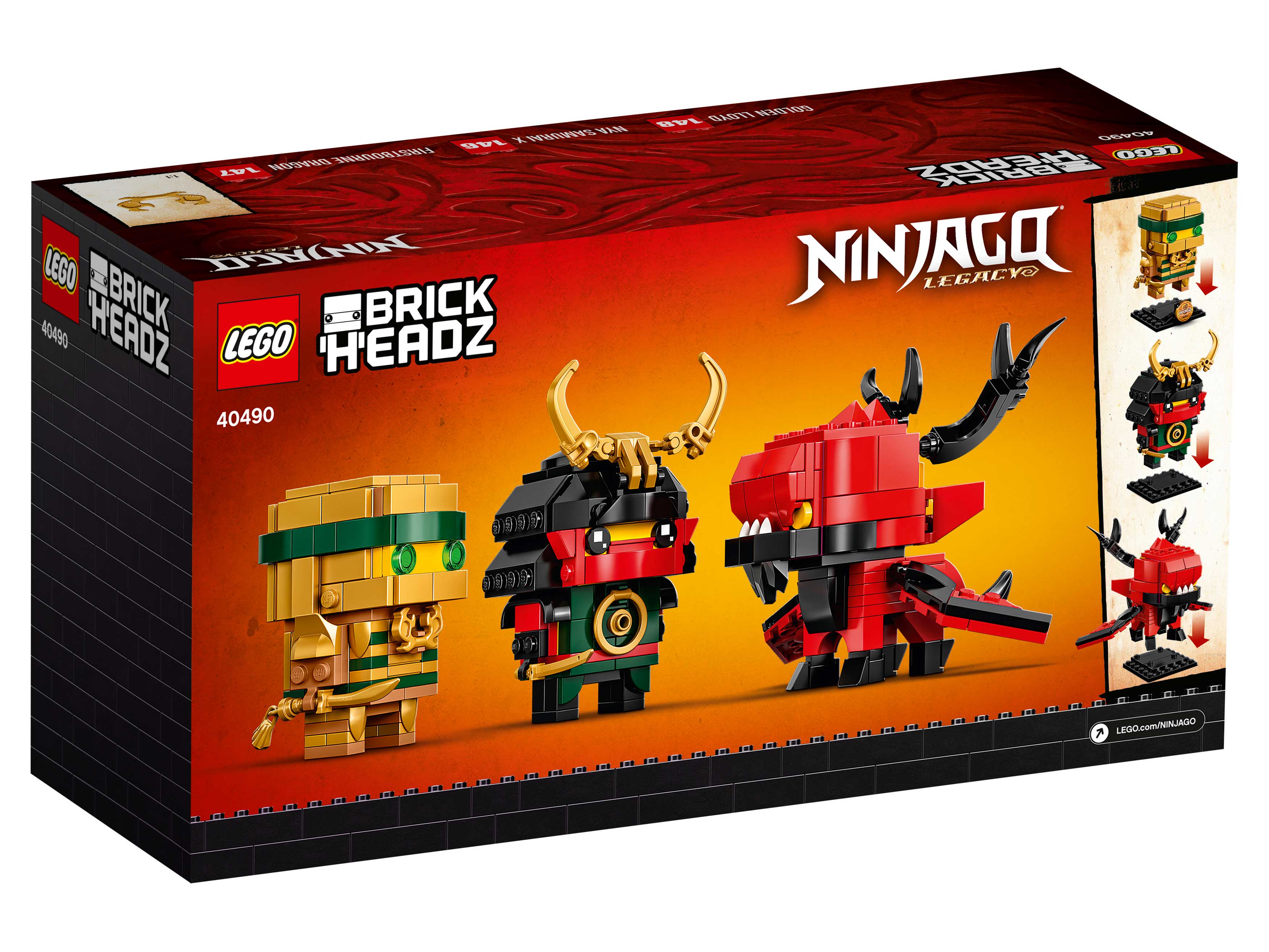 Lego Конструктор LEGO BrickHeadz 40490 Сувенирный набор Ninjago Legacy