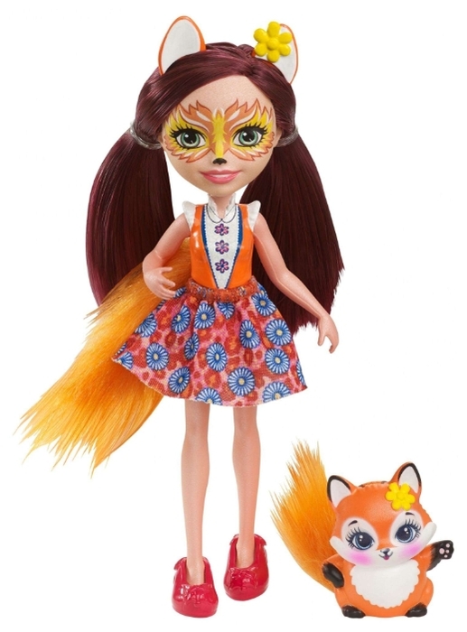 Кукла Enchantimals Фелисити Лис с любимой зверюшкой, 15 см, DVH89