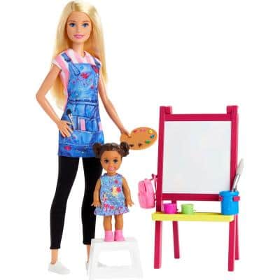 Набор игровой Barbie "Кем быть?" Учитель рисования Блондинка GJM29