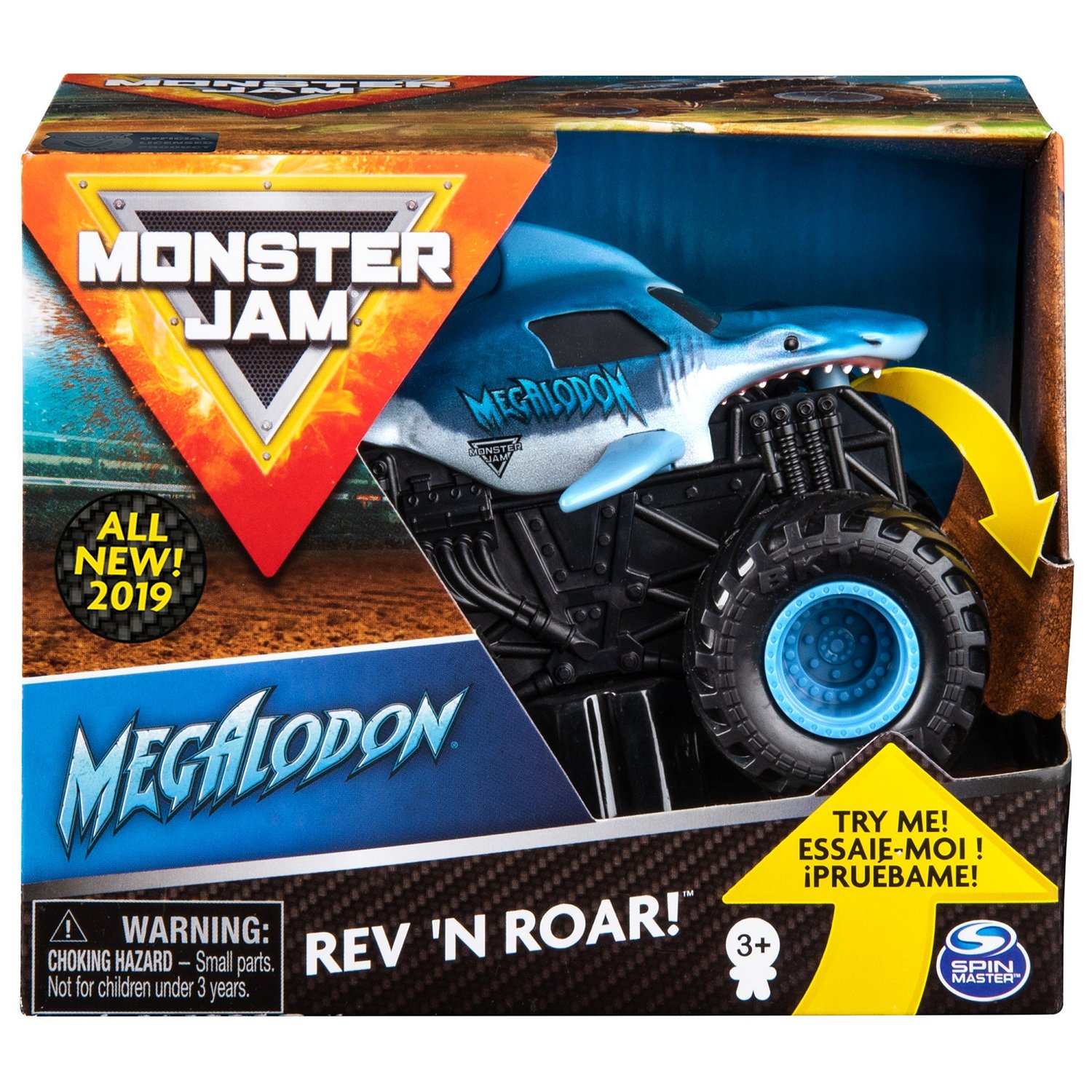 Машинка Monster Jam Звуки мотора 1:43 Megladon 6053251