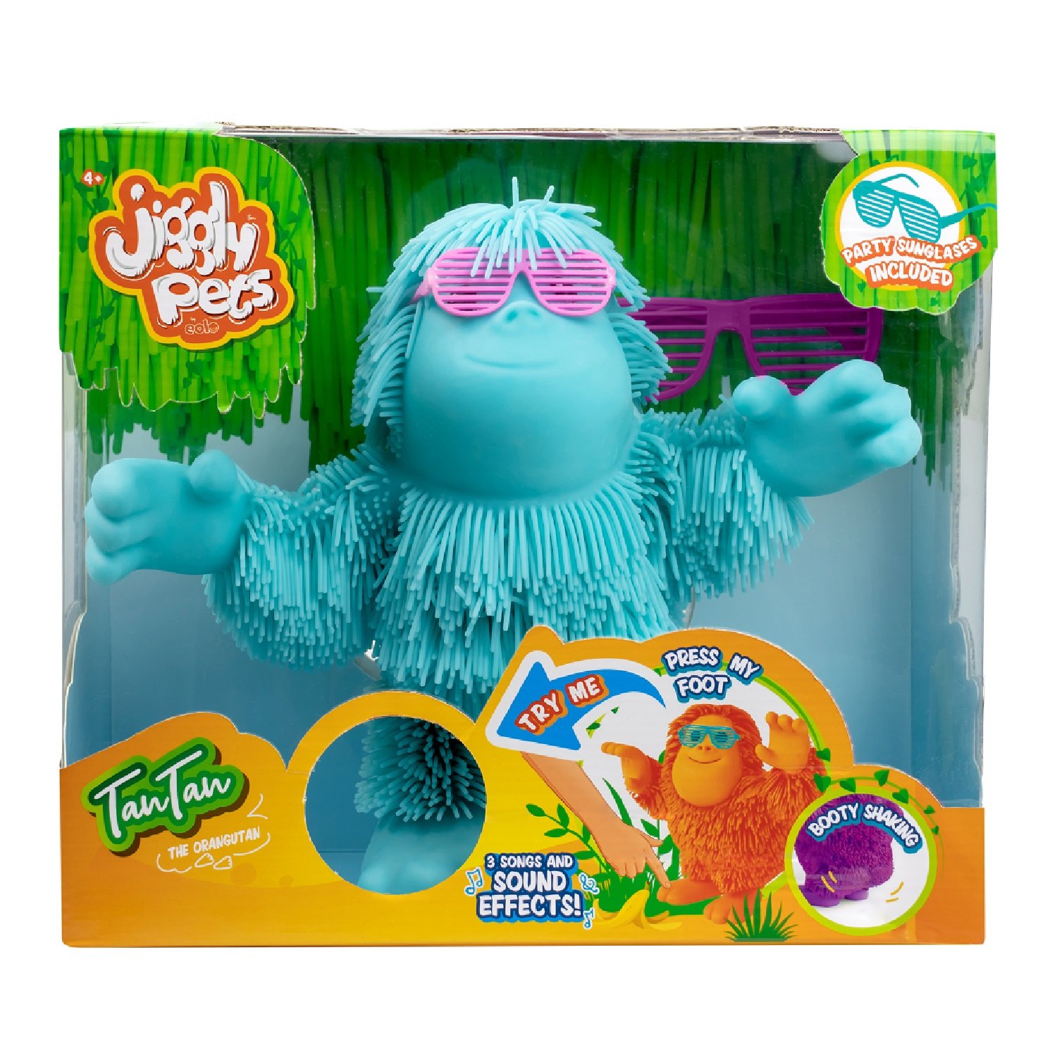 Игрушка Jiggly Pets Орангутан Тан-Тан интерактивный Голубой 40389