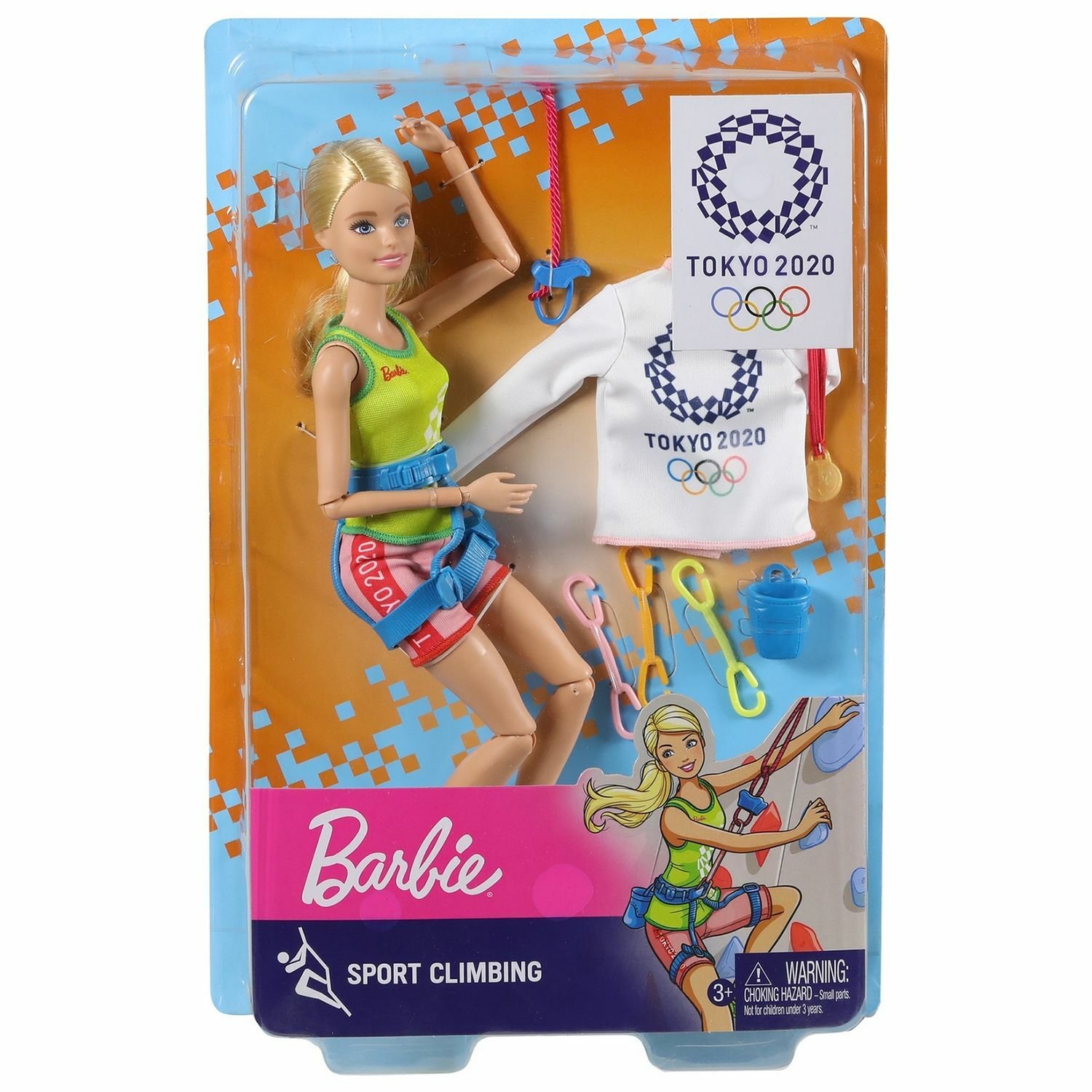 Кукла Barbie Олимпийская спортсменка Спортивный альпинизм, 30 см, GJL75