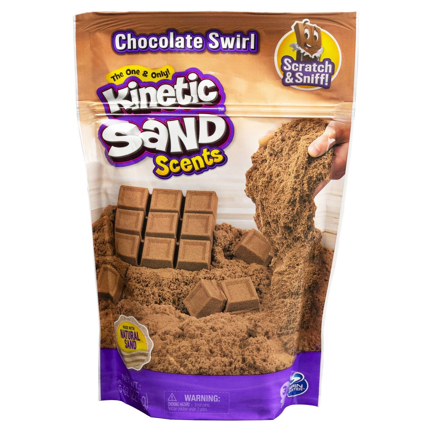 Песок для лепки Kinetic Sand Chocolate Swirl ароматизированный 227г 6053900/20120785