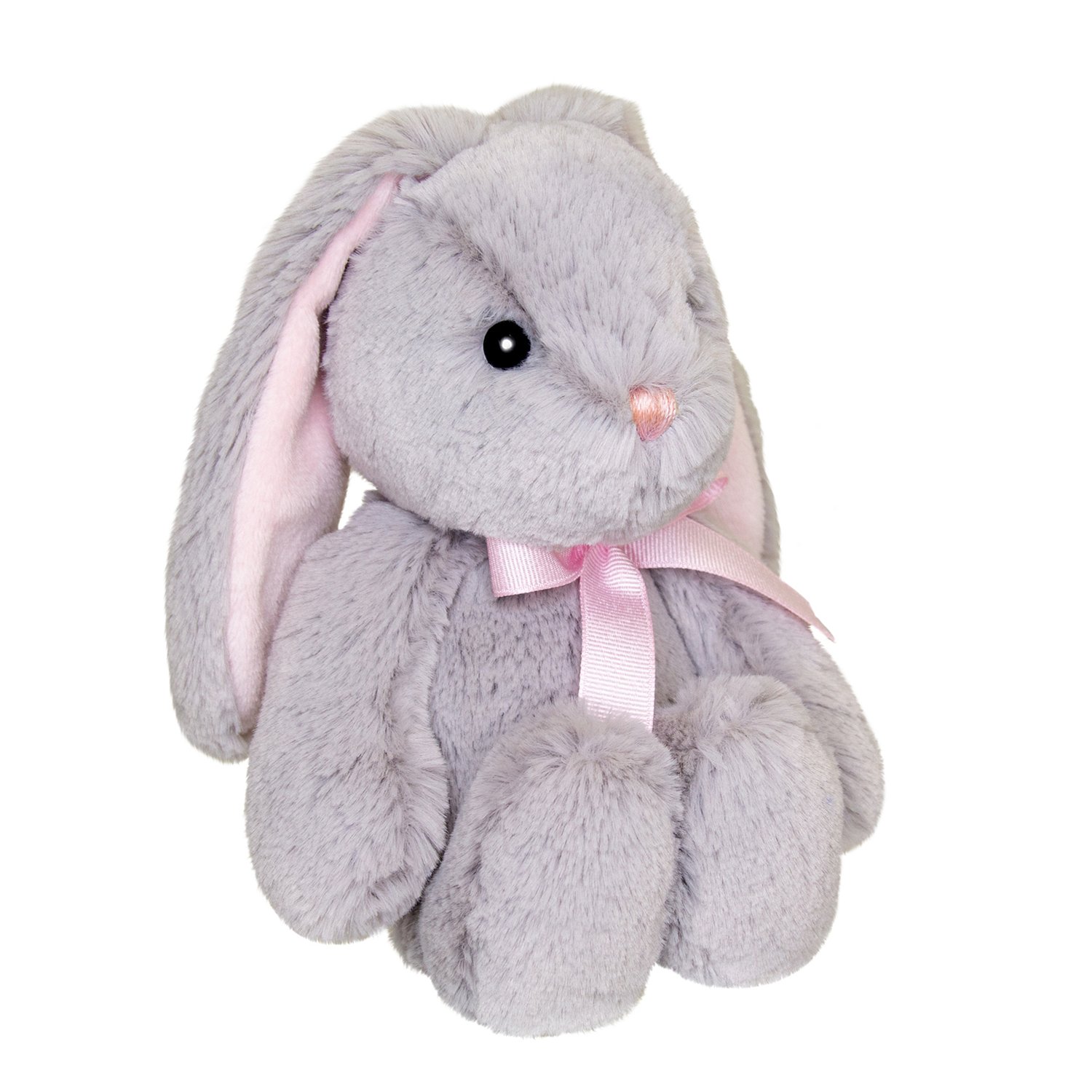 Игрушка мягкая Aurora Кролик с лентой Серый 171056A