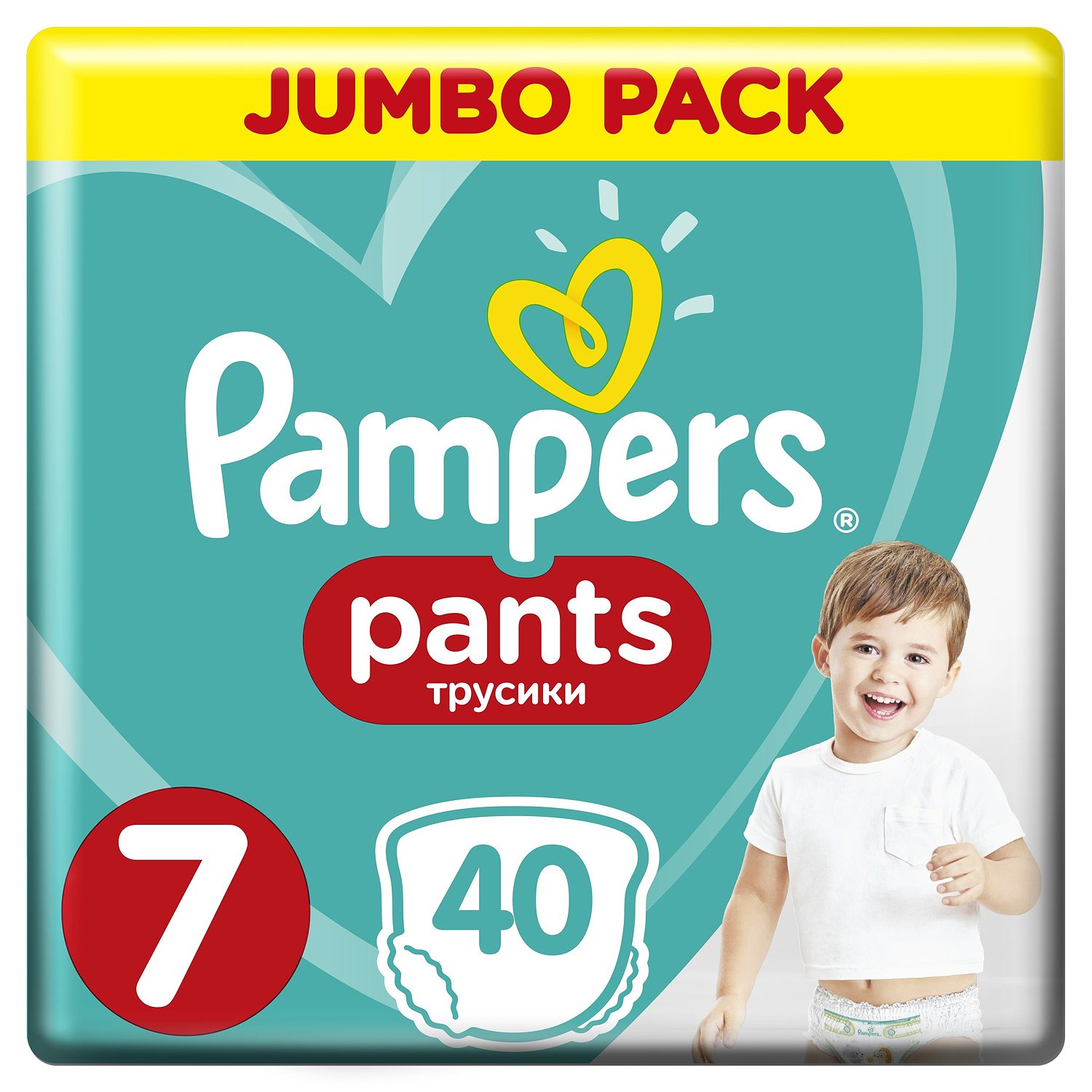 Подгузники-трусики Pampers Pants 7 17+кг 40шт