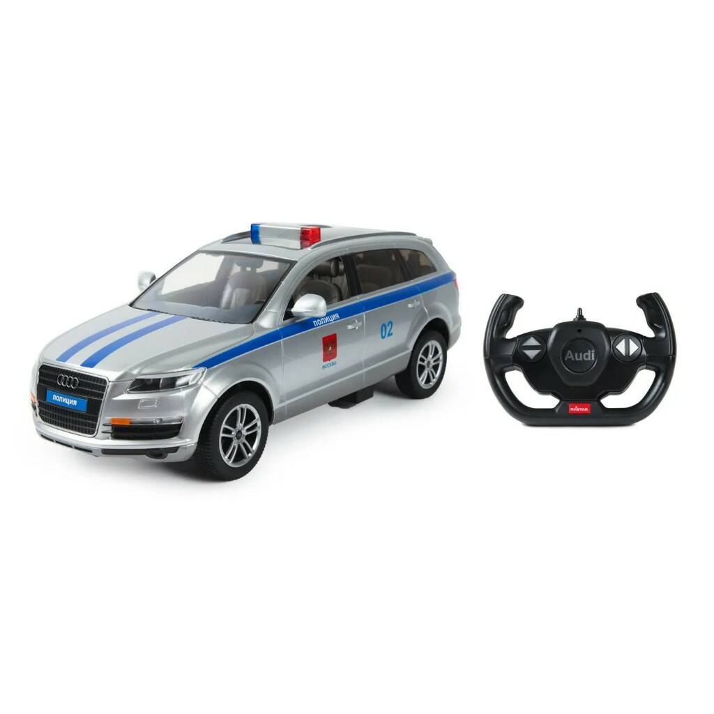 Машина Rastar РУ 1:14 Audi Q7 Полицейская Серебряная 27400P