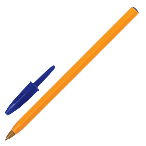 Ручка шариковая BIC "Orange", СИНЯЯ, 20шт, корпус оранжевый, узел 0,8 мм, линия письма 0,3 мм, 8099221/140057