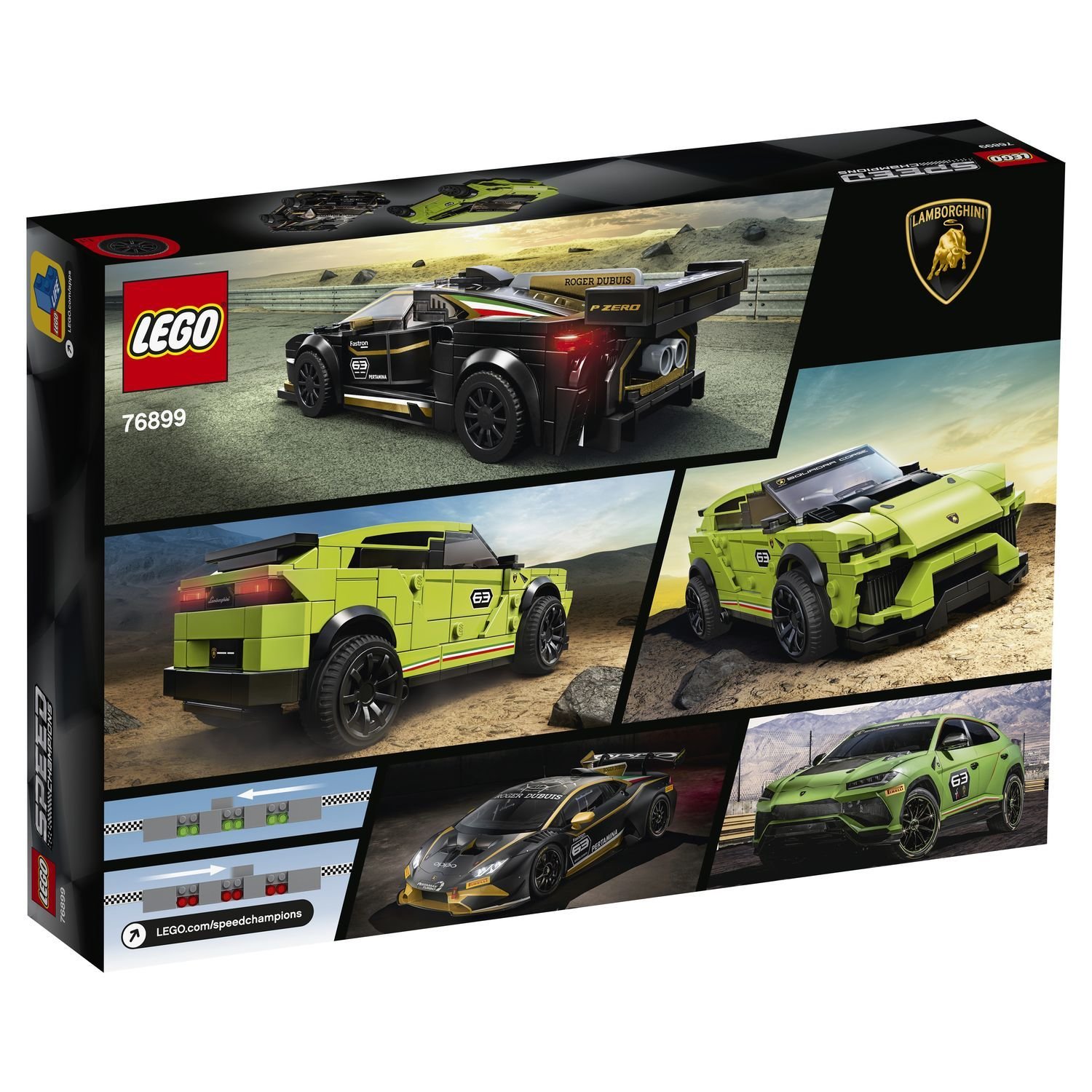 Конструктор LEGO Speed Champions 76899 Lamborghini Urus ST-X & Lamborghini Huracan Super Trofeo EVO