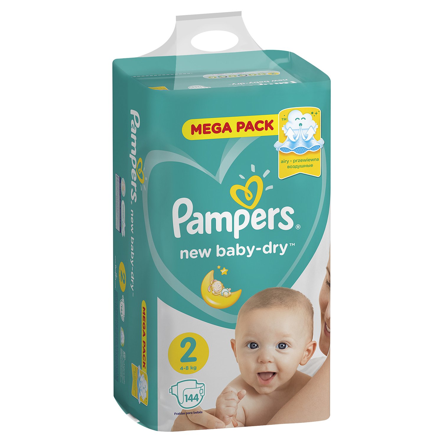 Подгузники Pampers New Baby-Dry 2 4-8кг 144шт