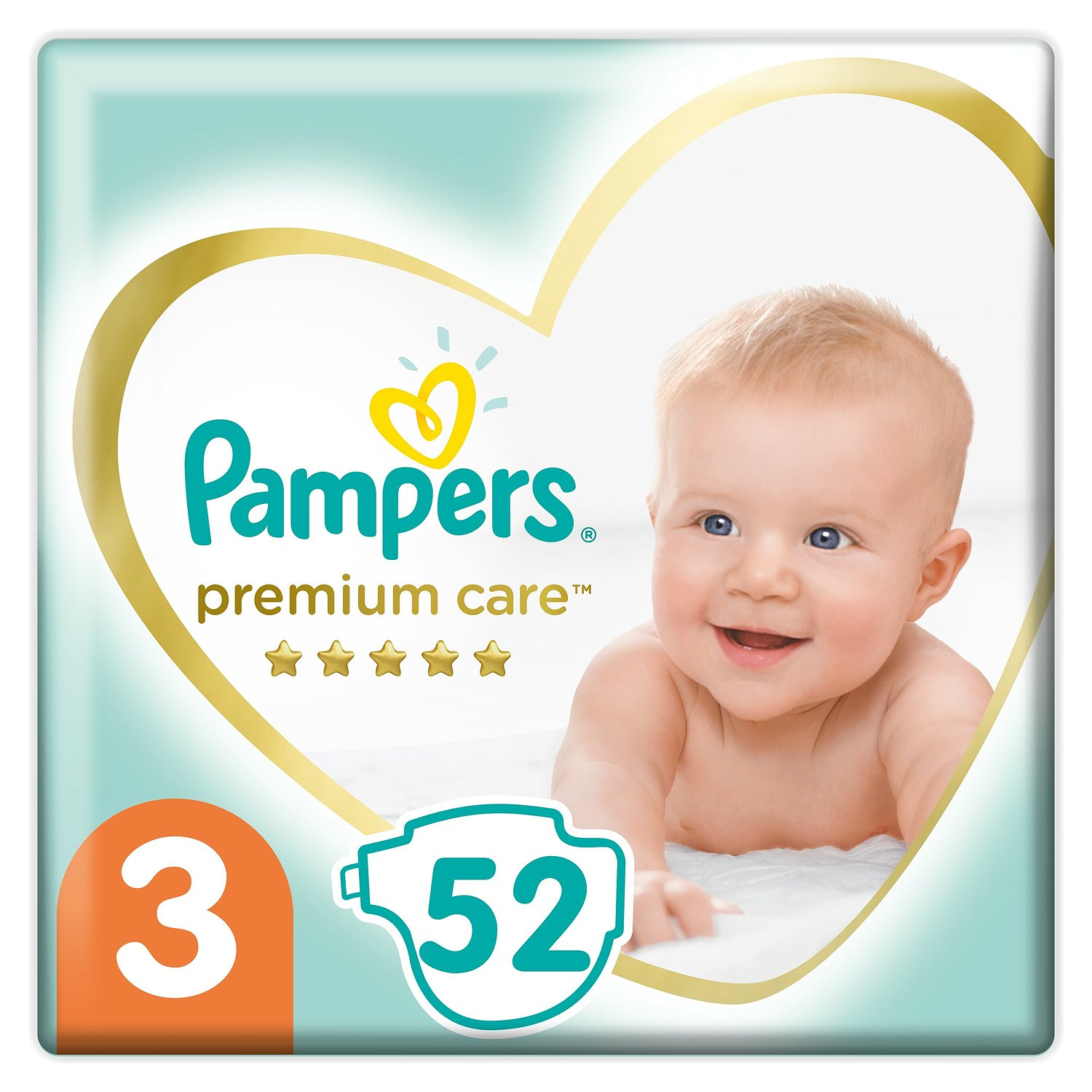 Подгузники Pampers Premium Care 3 6-10кг 52шт