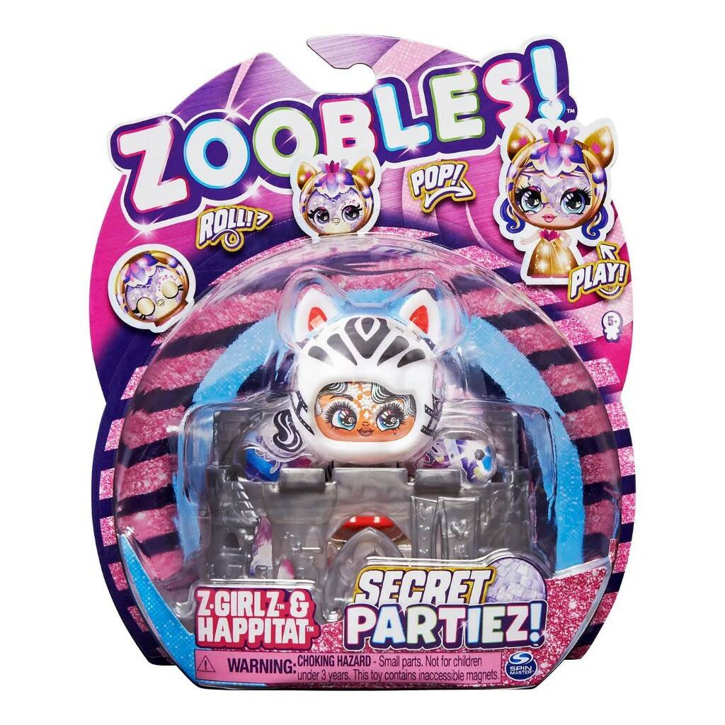 Набор ZOOBLES Малышка ЗУ Секретная вечеринка Zebra 6061945/20137627
