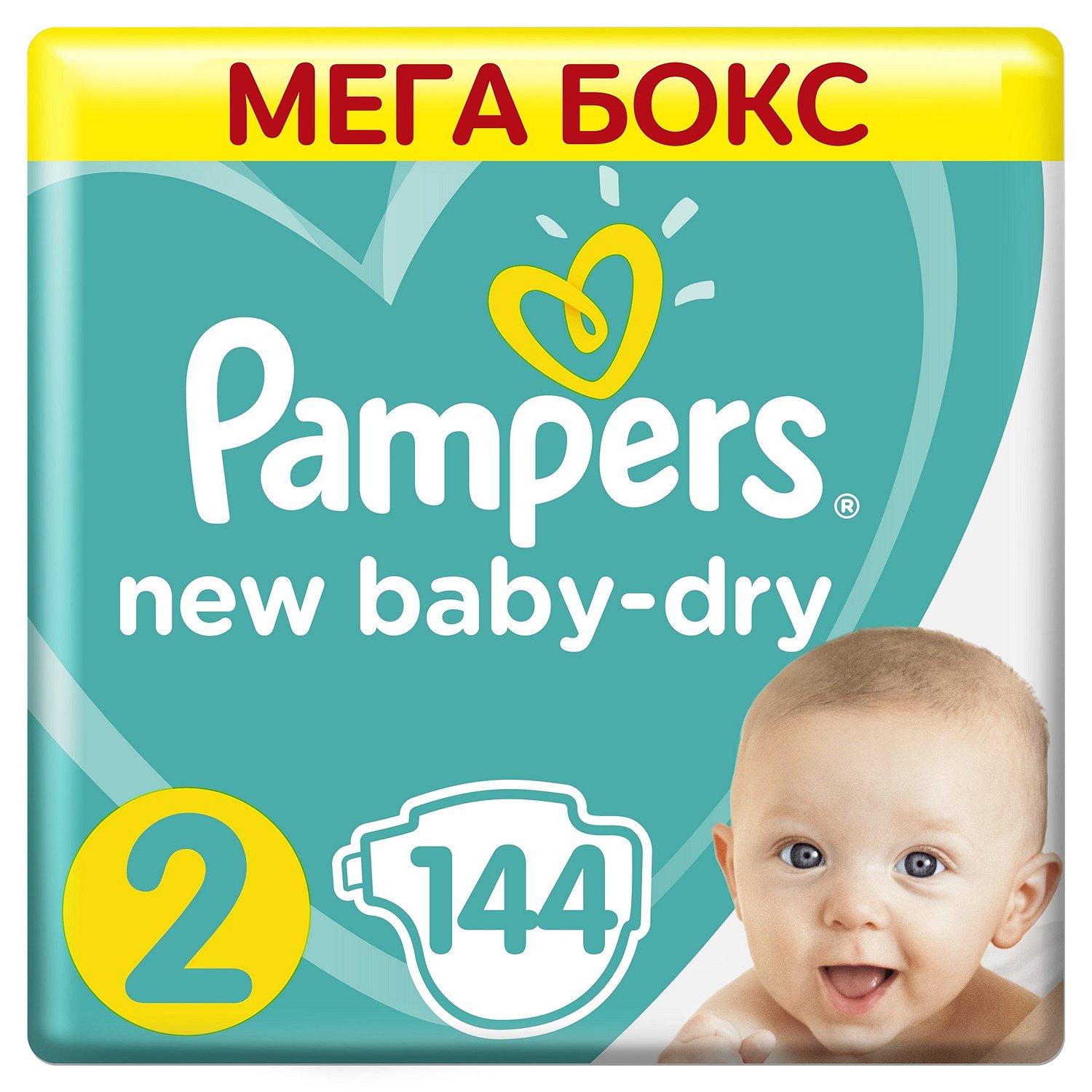 Подгузники Pampers New Baby-Dry 2 4-8кг 144шт