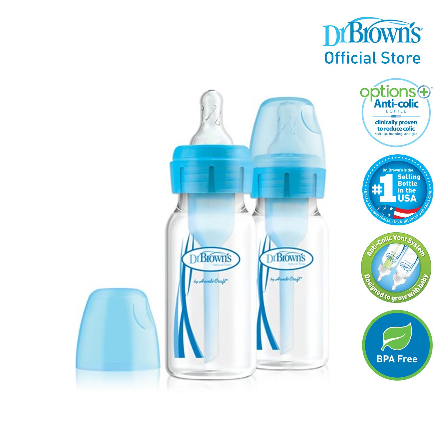 Набор бутылочек Dr Brown's Options+ антиколиковые 120мл 2шт Синий