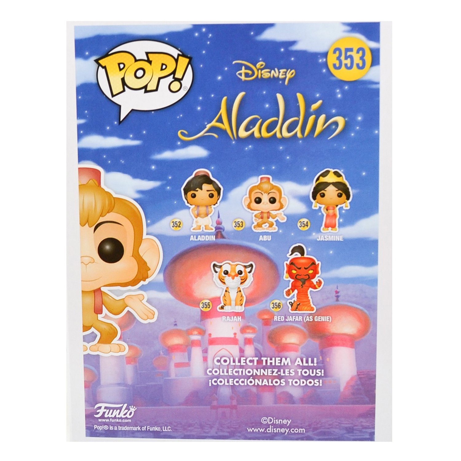 Фигурка Funko Pop vinyl Disney Aladdin Abu Fun1506