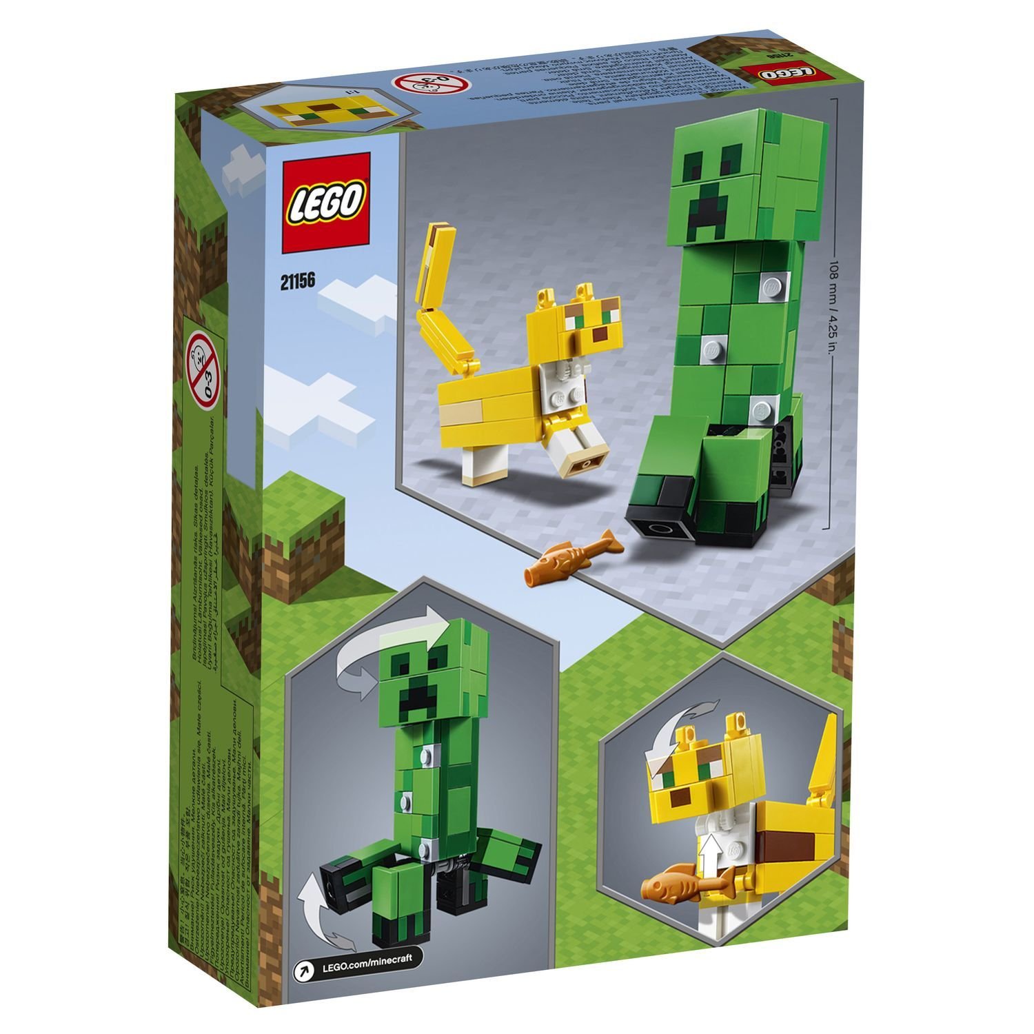 Конструктор LEGO Minecraft 21156 Крипер и Оцелот
