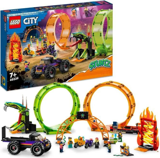 Конструктор LEGO 60339 City Трюковая арена с двумя петлями