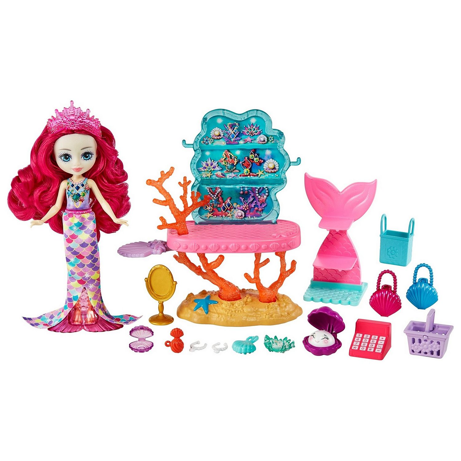 Набор игровой Enchantimals Магазин с сокровищами океана кукла+питомец с аксессуарами HCF71