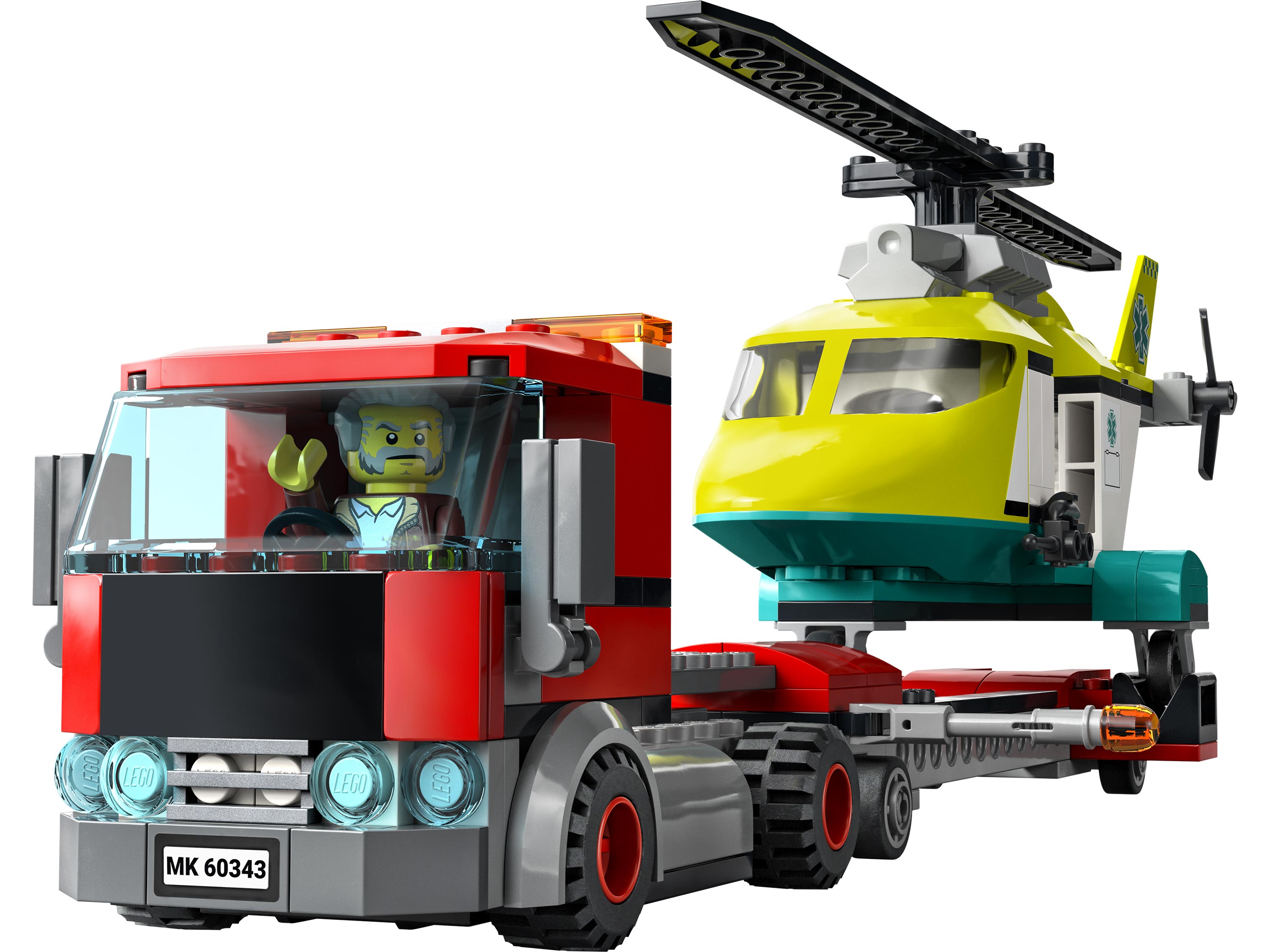 Конструктор LEGO City Great Vehicles 60343 Грузовик для спасательного вертолёта