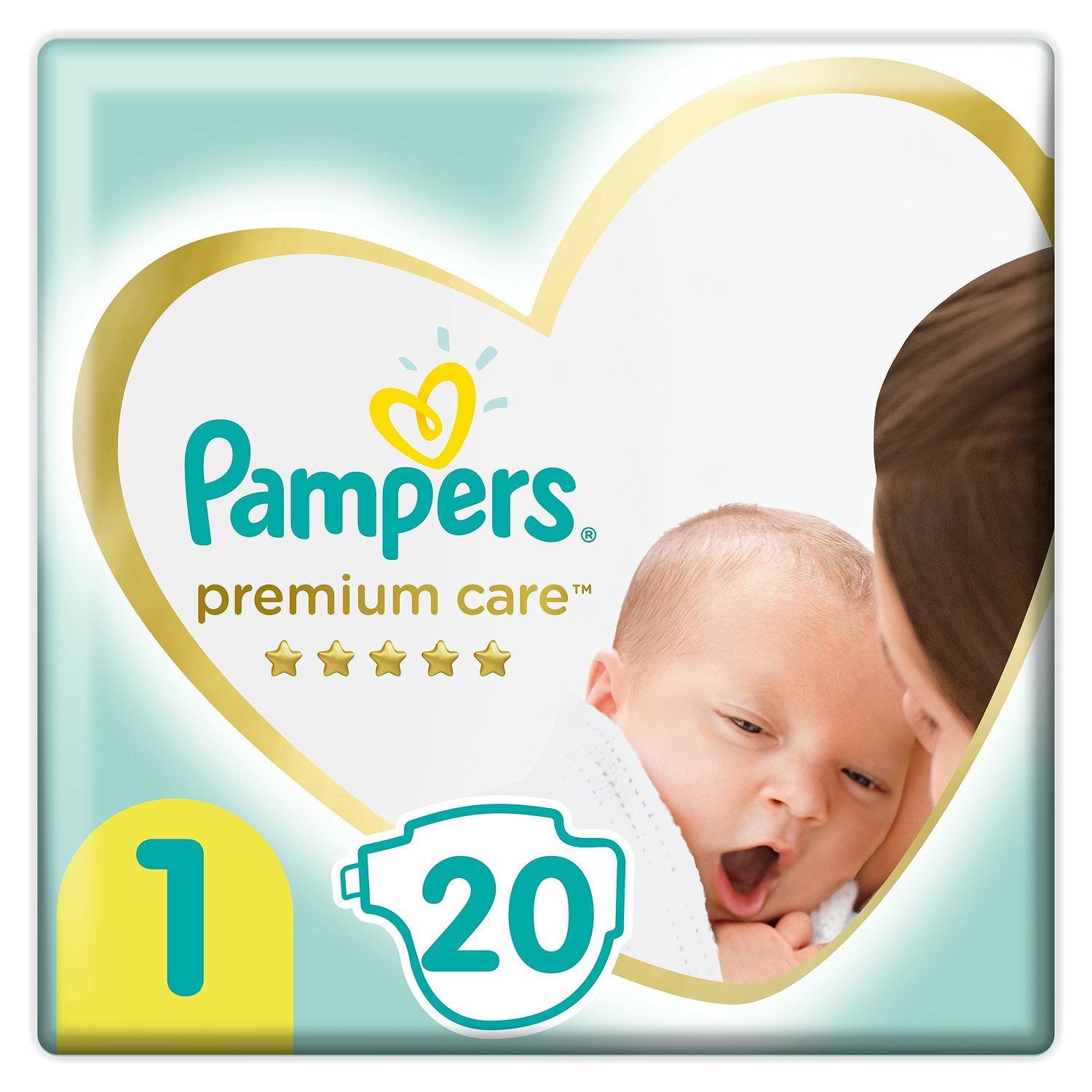 Подгузники Pampers Premium Care Newborn 1 2-5кг 20шт