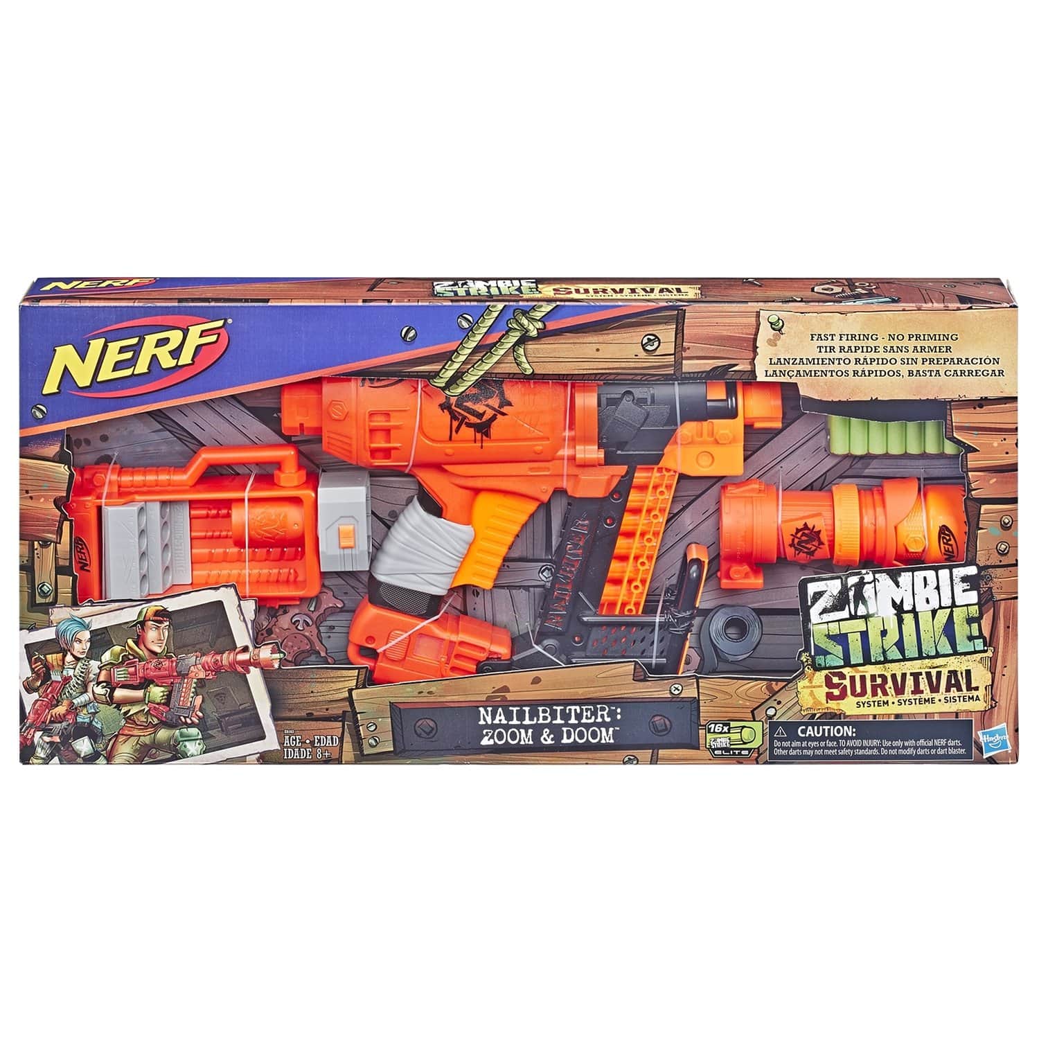 Бластер Nerf Zombie Strike Survival Nailbiter (E6163)