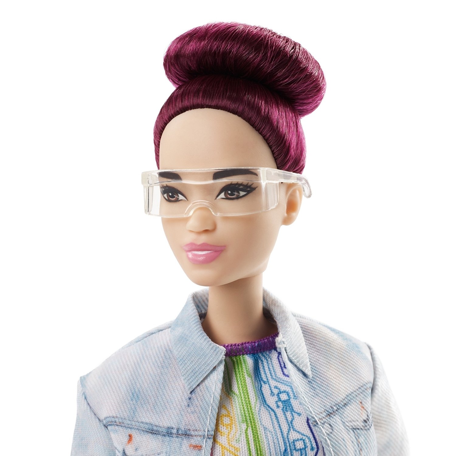 Кукла Barbie Инженер-робототехник с бордовой прической, 32 см, FRM12