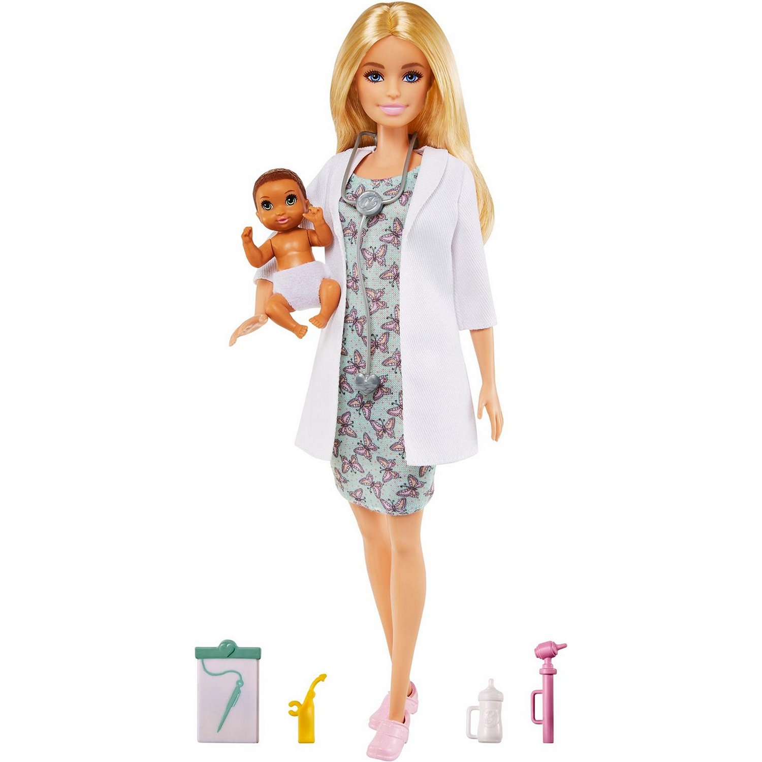 Кукла Barbie Педиатр с малышом-пациентом, GVK03