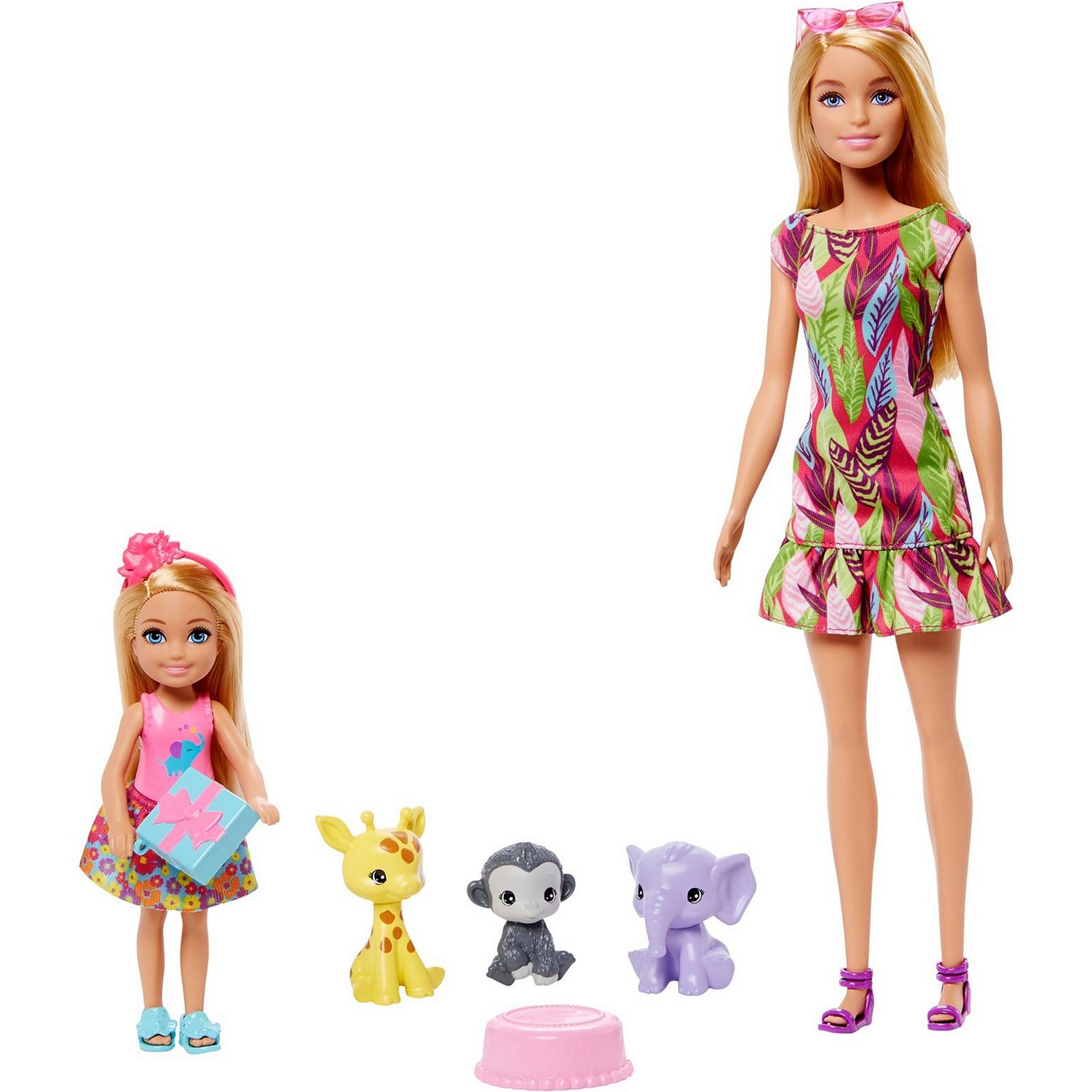Набор игровой Barbie 2куклы +3питомца GTM82