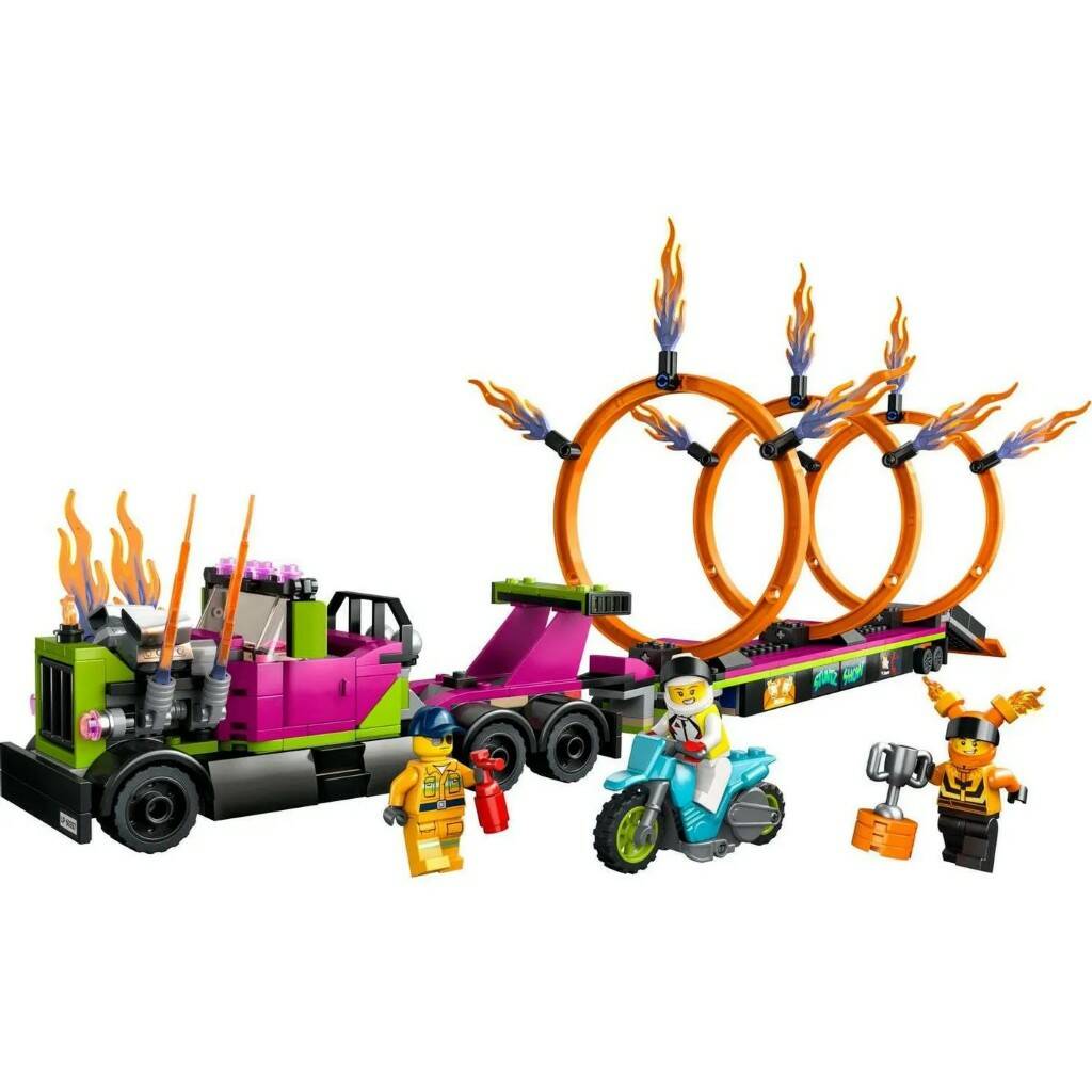 Конструктор Lego City Stunt Truck and Ring of Fire Challenge 60357