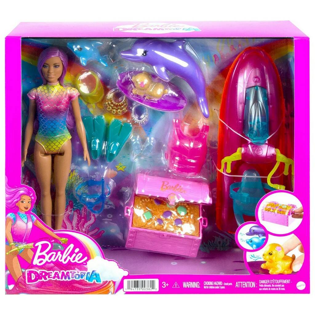 Набор игровой Barbie с водным транспортом и аксессуарами HBW90