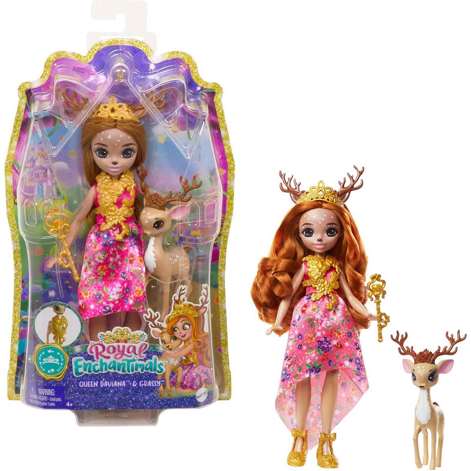 Кукла Enchantimals Королева Давиана и Грасси GYJ12