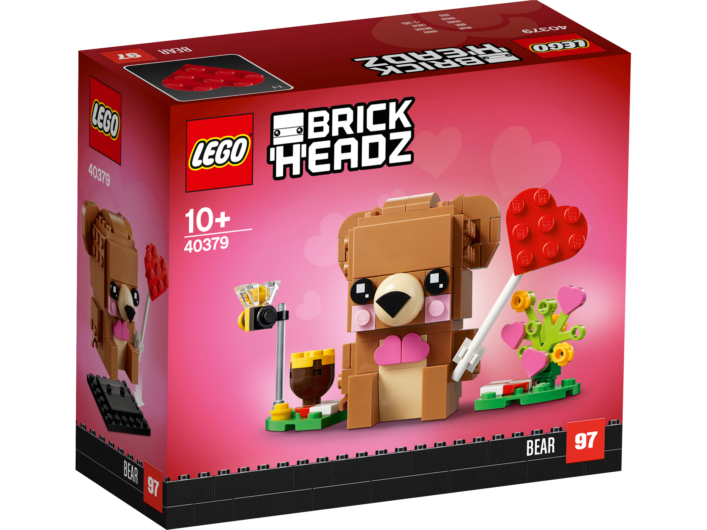 Конструктор LEGO BrickHeadz 40379 Мишка на День св. Валентина