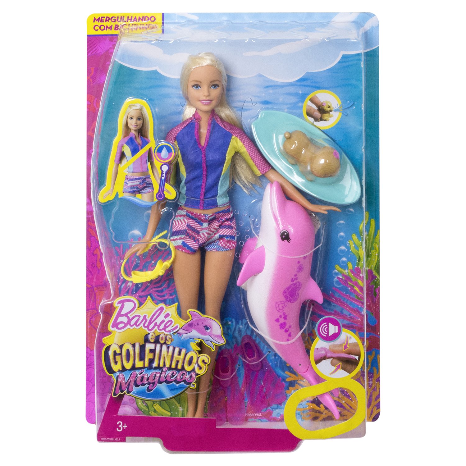 Набор Barbie Веселое плавание с друзьями, 29 см, FBD63