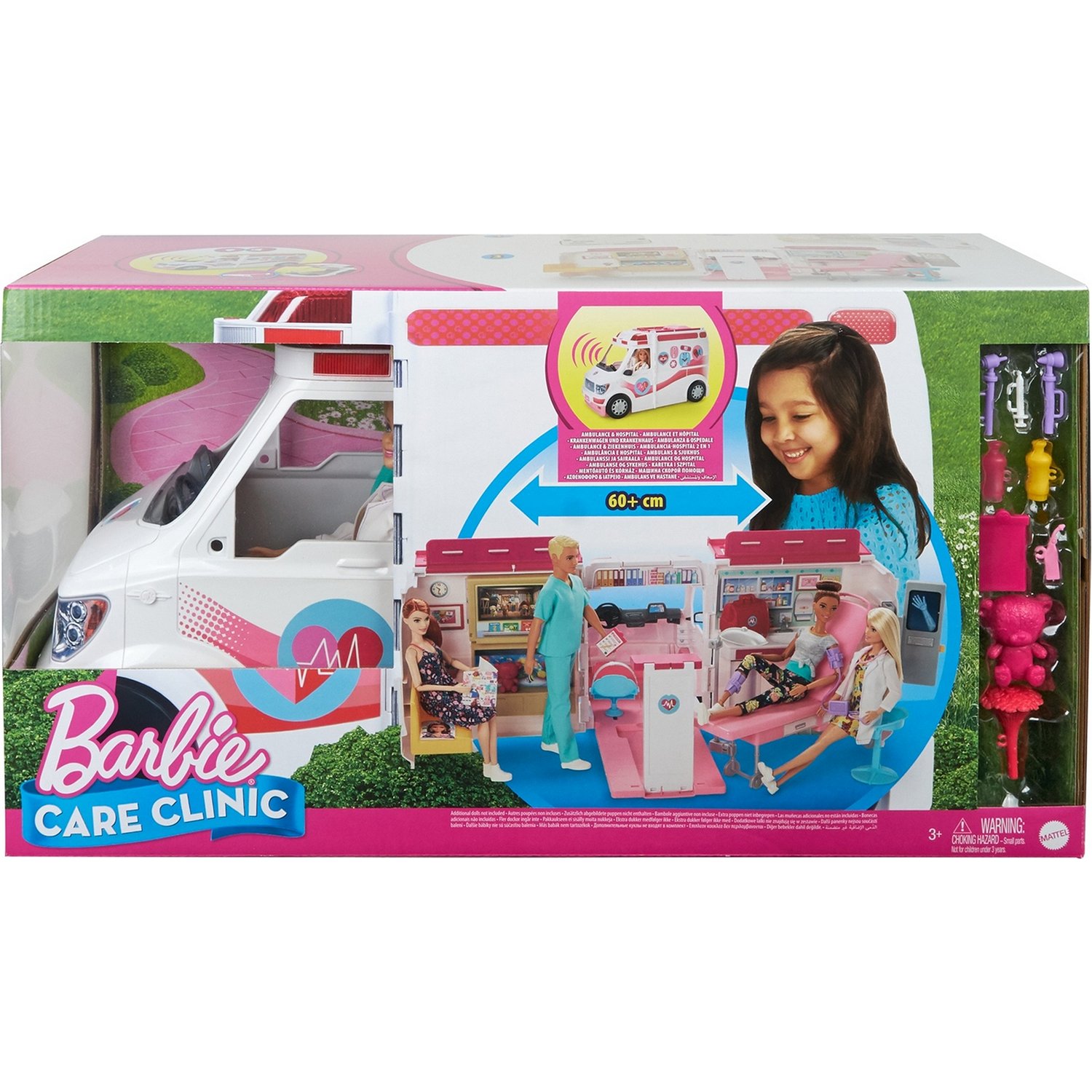 Набор игровой Barbie Кем быть? Клиника 2 куклы+машина скорой помощи GMG35