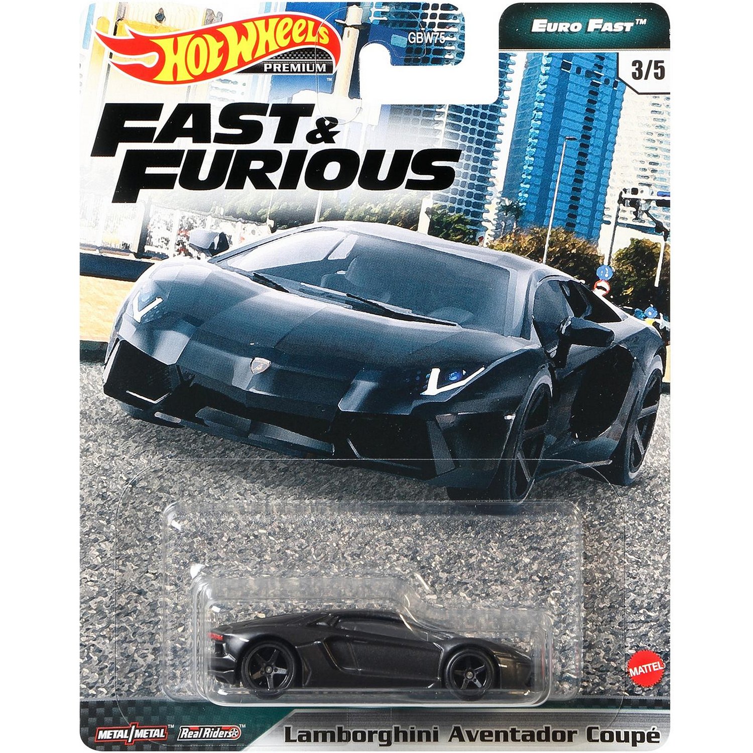 Легковой автомобиль Hot Wheels Fast & Furious Lamborghini Aventador Coupe (GBW75/GXV65) 1:64