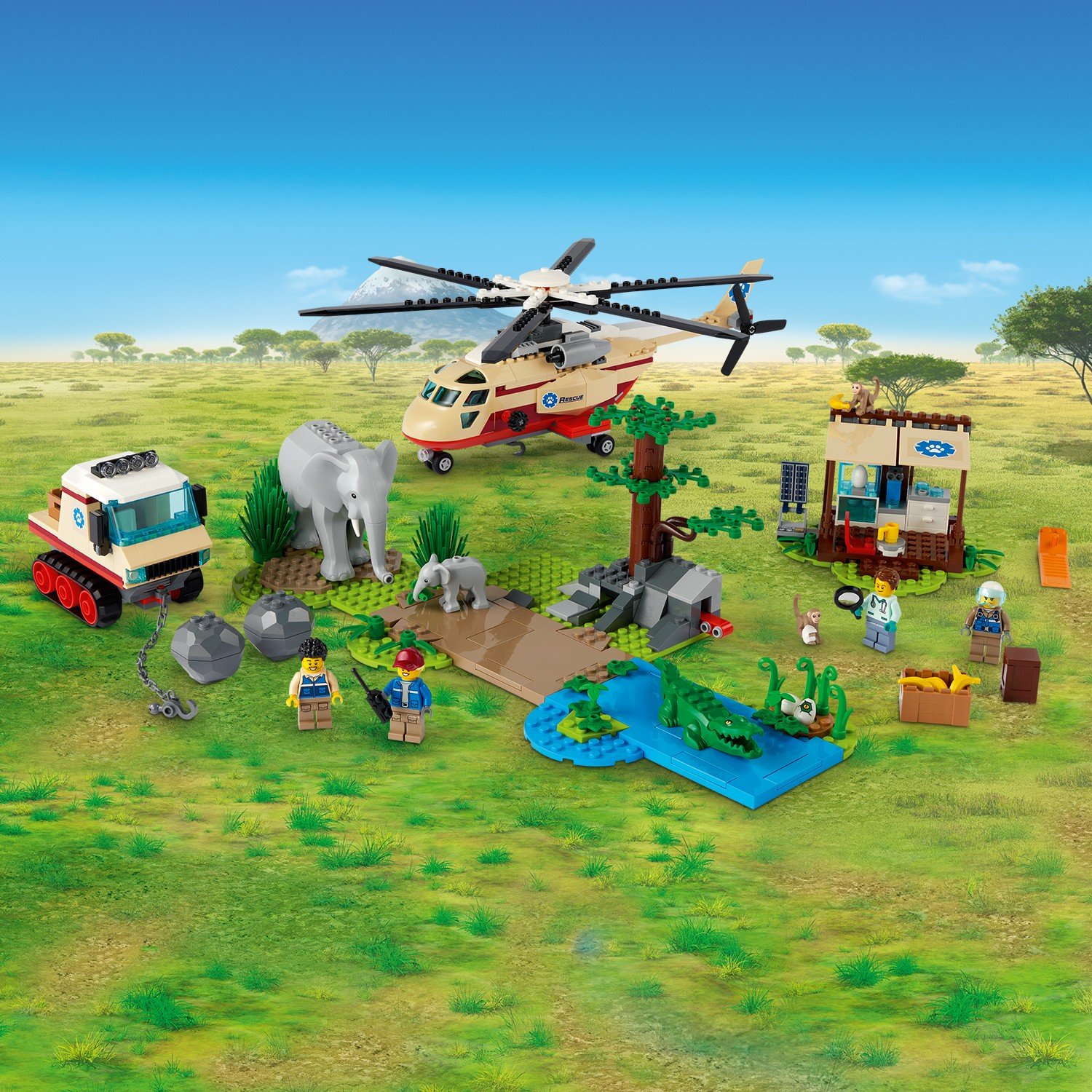 Конструктор LEGO City 60302 Операция по спасению зверей
