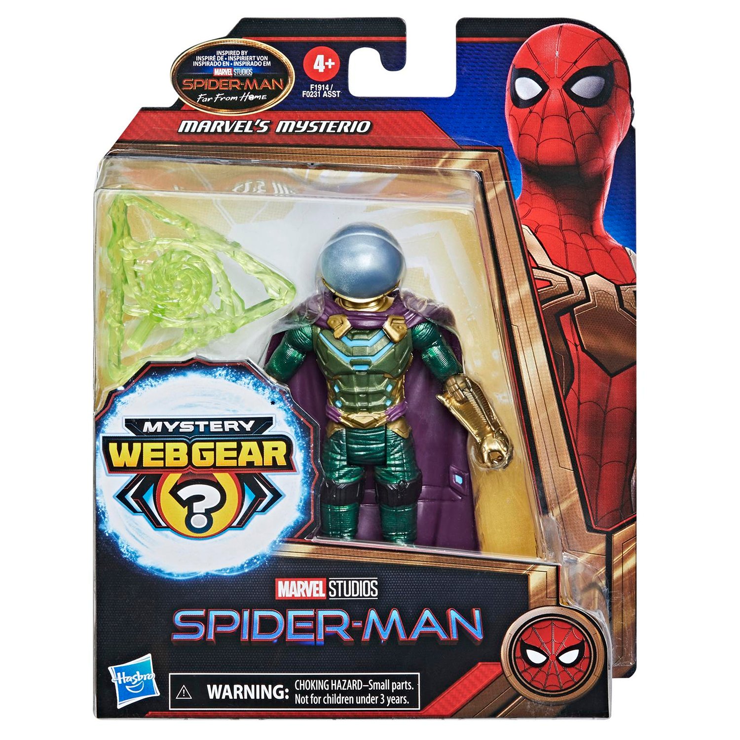 Фигурка Spider-man Мистерио с дополнительным элементом и аксессуаром F19145X0