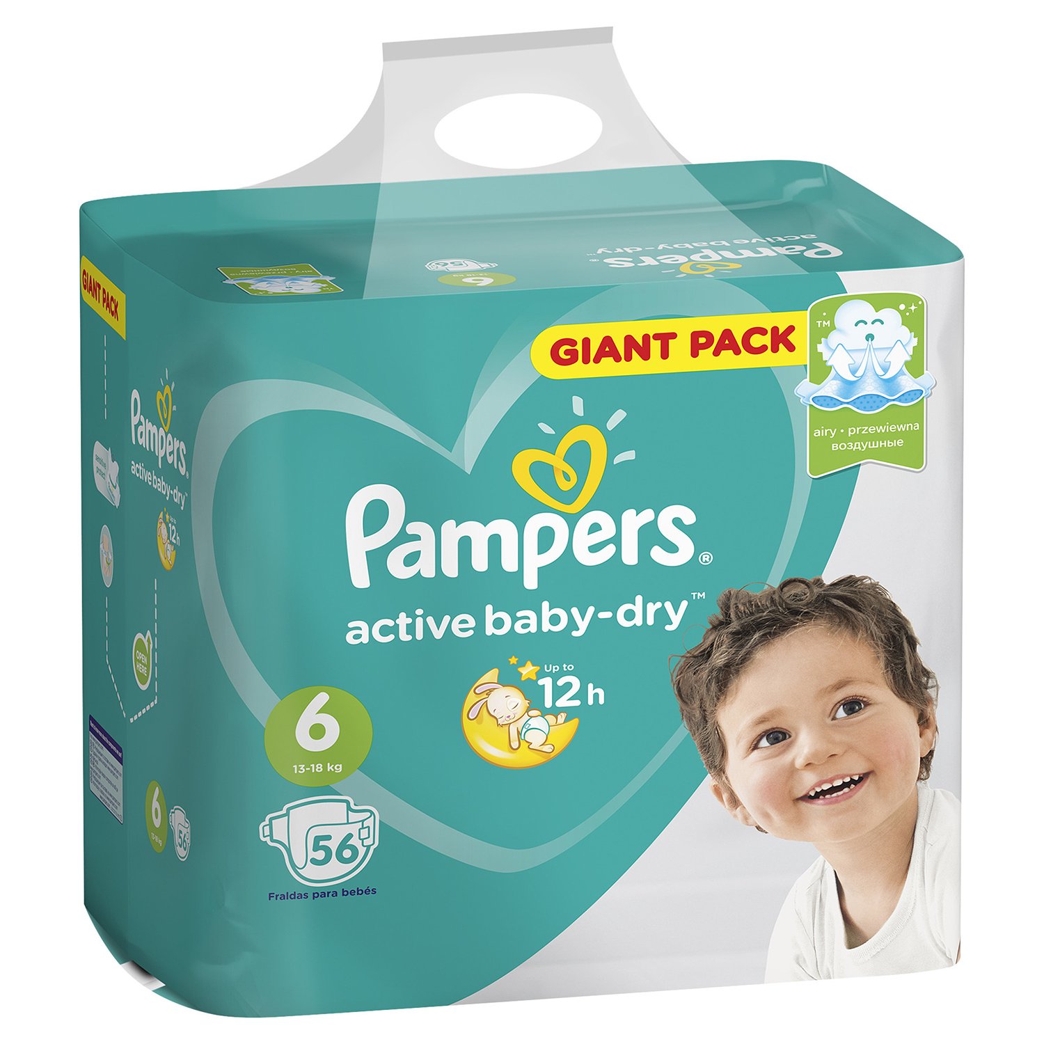 Подгузники Pampers Active Baby-Dry 6 13-18кг 56шт