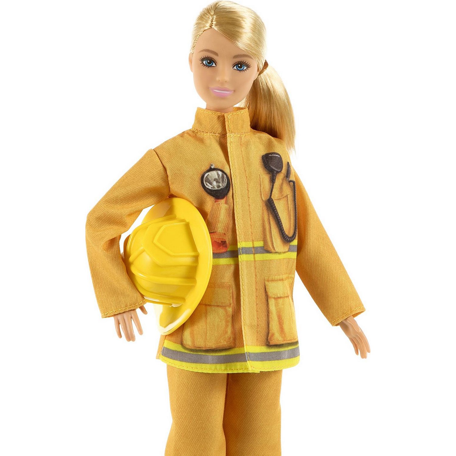 Кукла Barbie в пожарной форме с тематическими аксессуарами GTN83