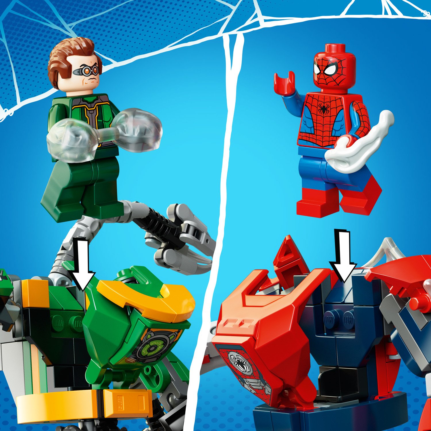 Конструктор LEGO Super Heroes Битва роботов Человек-Паук против Доктора Осьминога 76198