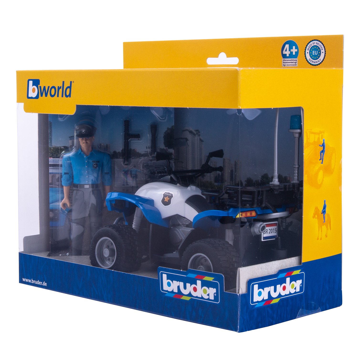 Квадроцикл Bruder Police-Quad (63-010) с фигуркой 1:16 16 см