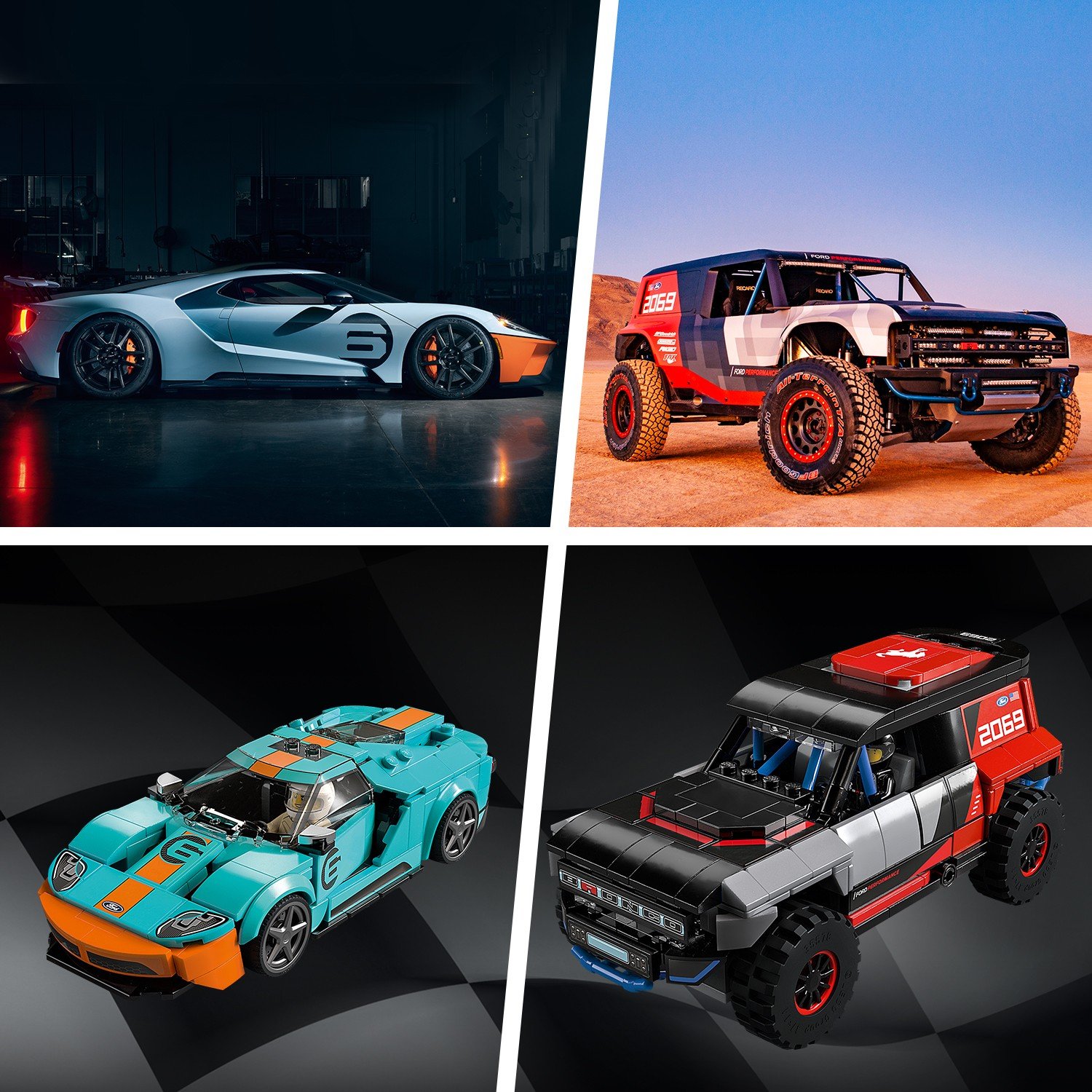Конструктор LEGO Speed Champions 76905 Ford GT Heritage Edition and Bronco R