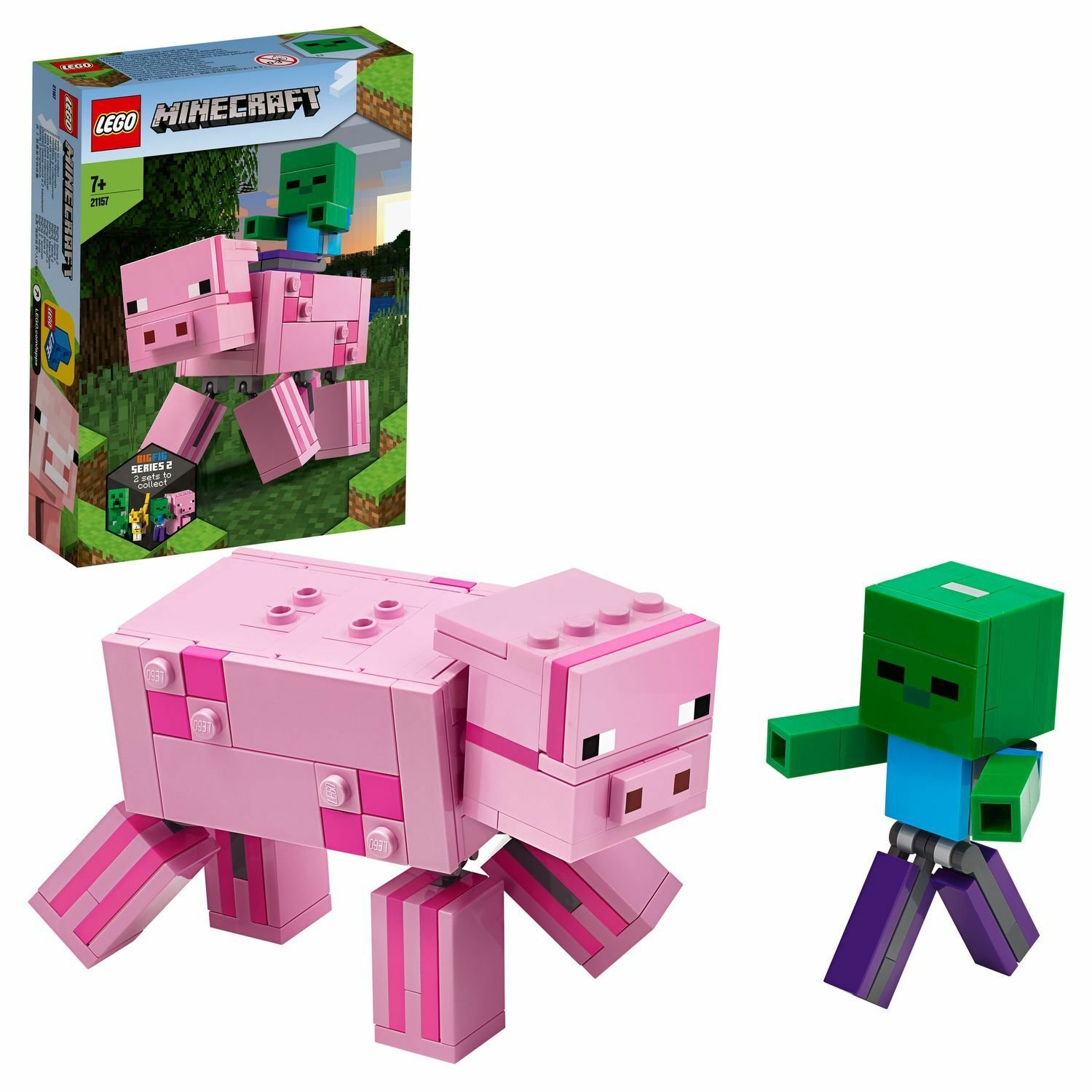 Конструктор LEGO Minecraft 21157 Свинья и Зомби-ребёнок