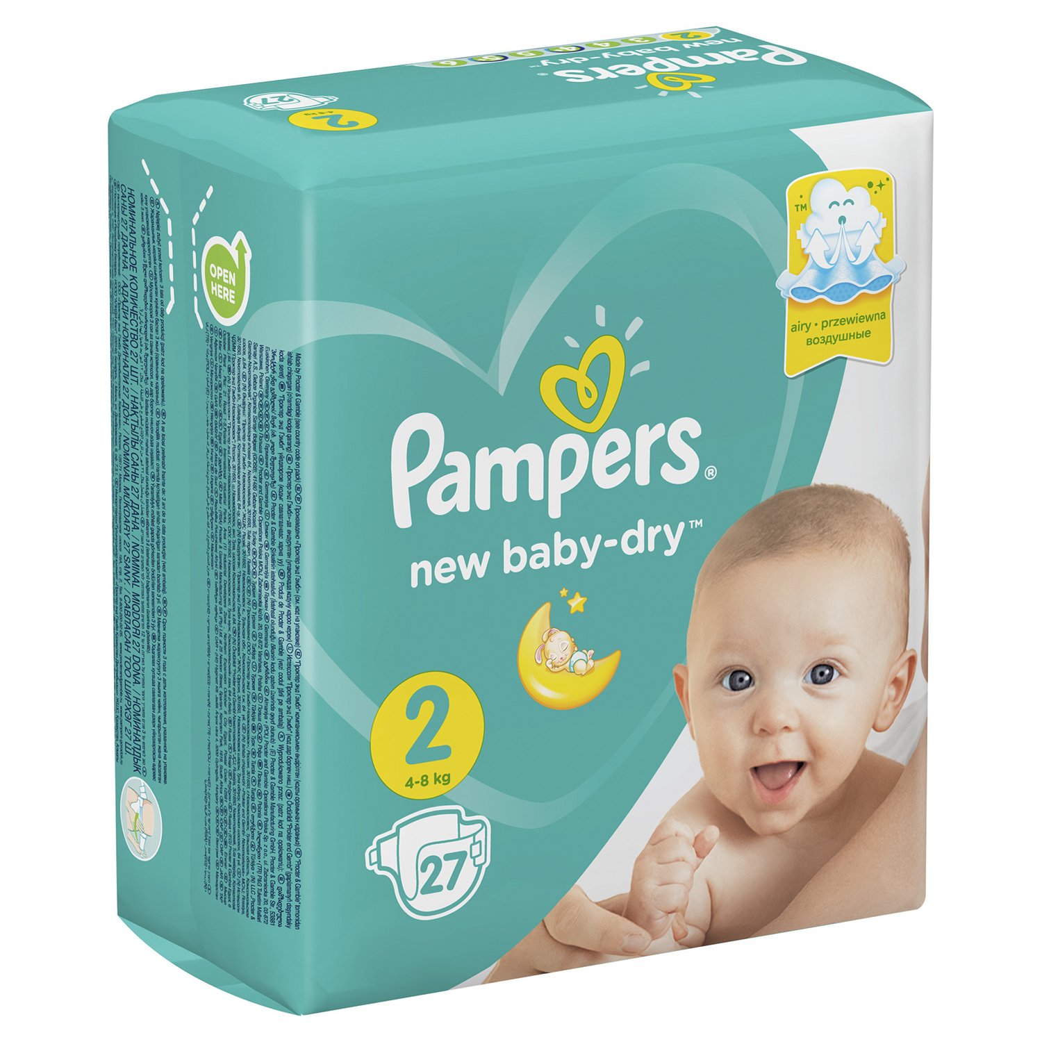 Подгузники Pampers New Baby-Dry 2 4-8кг 27шт