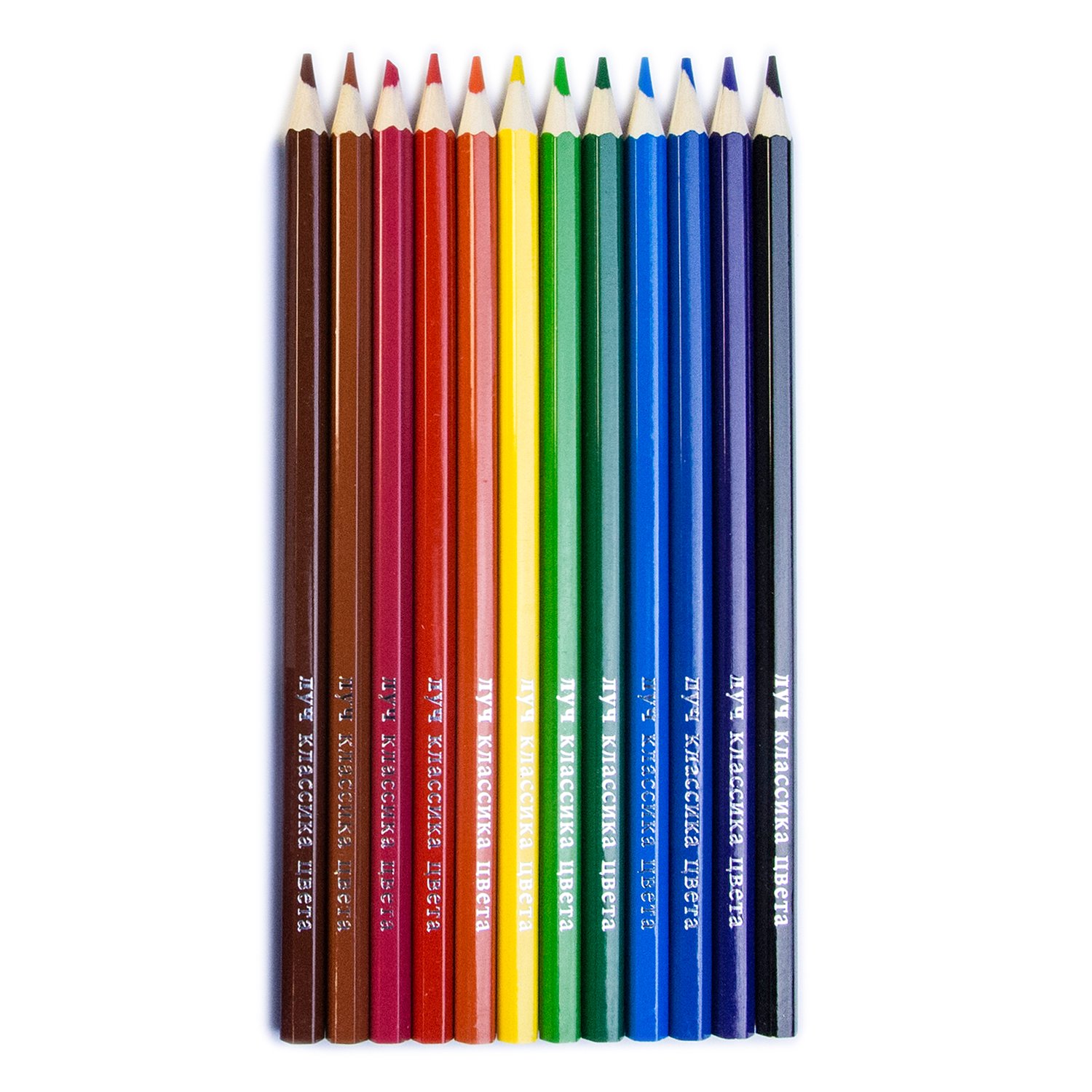 Карандаши цветные ЛУЧ "Классика", 12 цветов, заточенные, шестигранные, картонная упаковка, 29С 1710-08