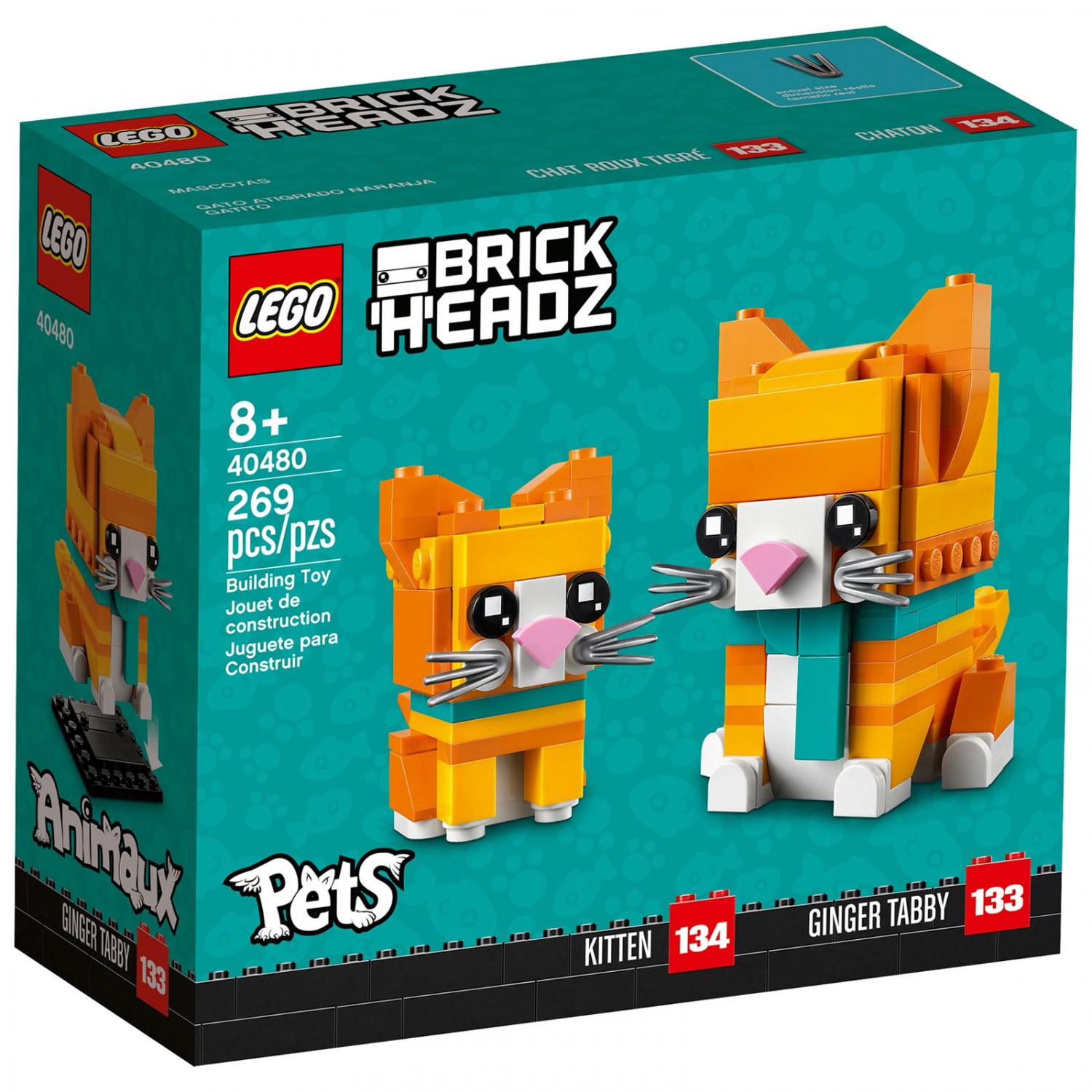 Конструктор LEGO BrickHeadz 40480 Рыжий кот