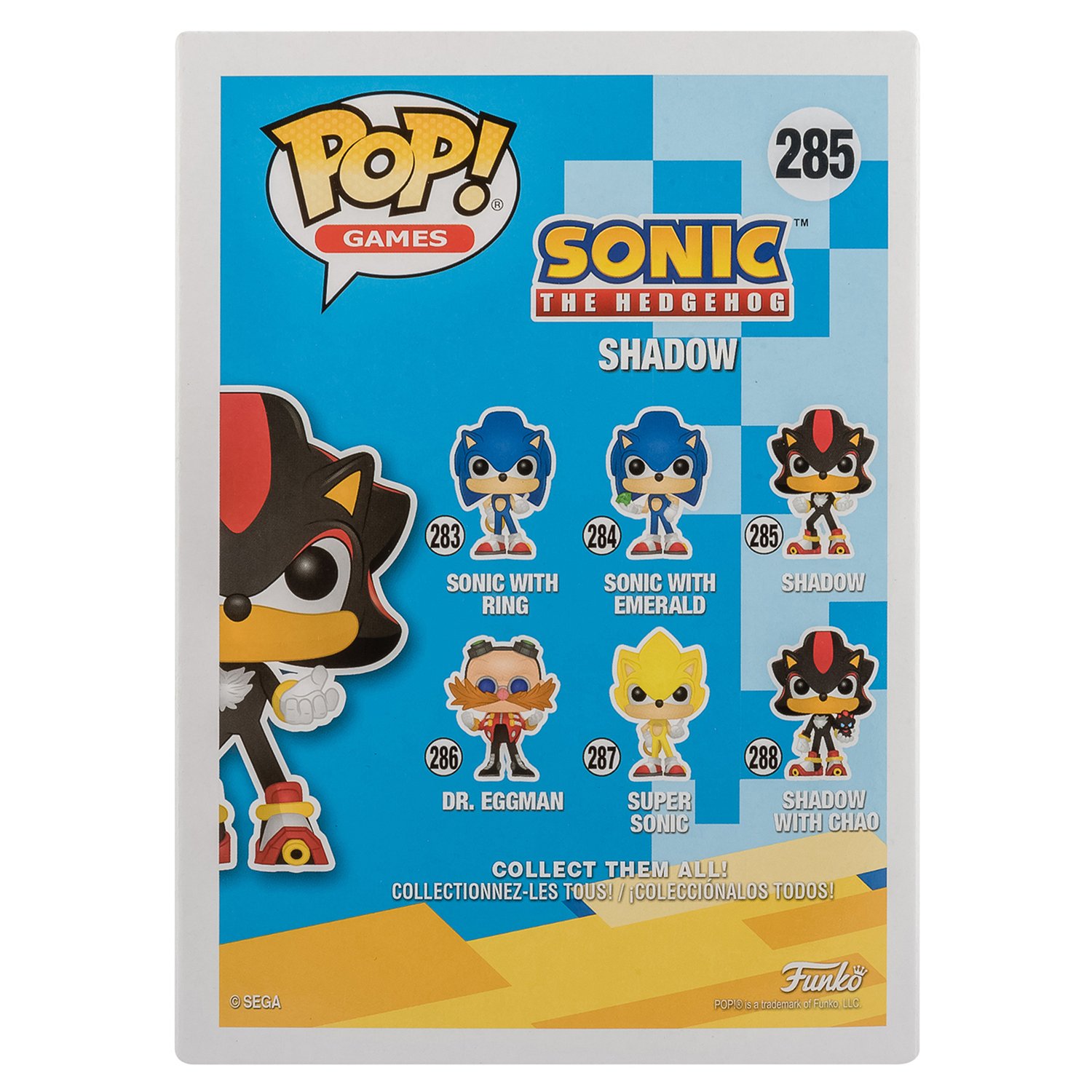 Фигурка Funko Pop vinyl Games Sonic shadow