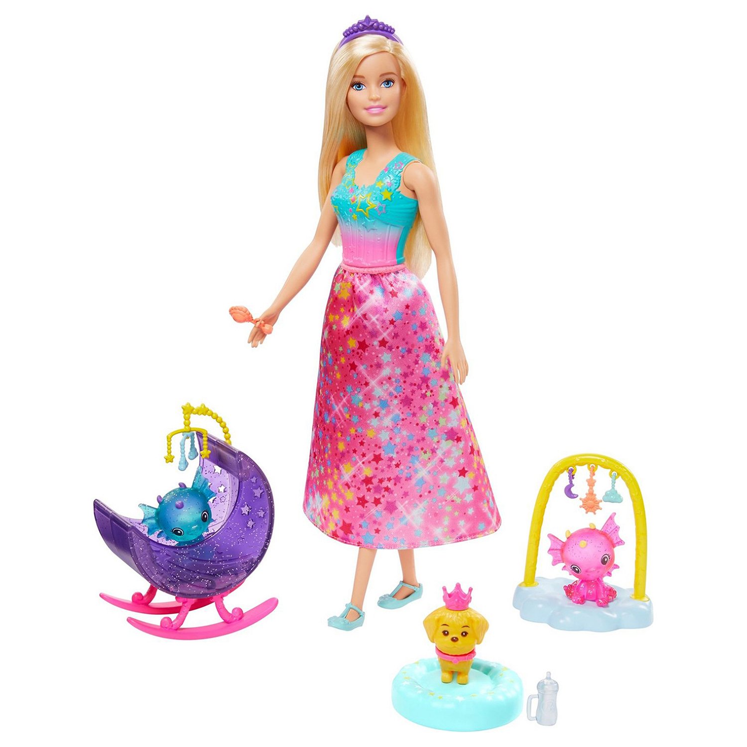Набор игровой Barbie Заботливая принцесса Детский сад для драконов GJK51